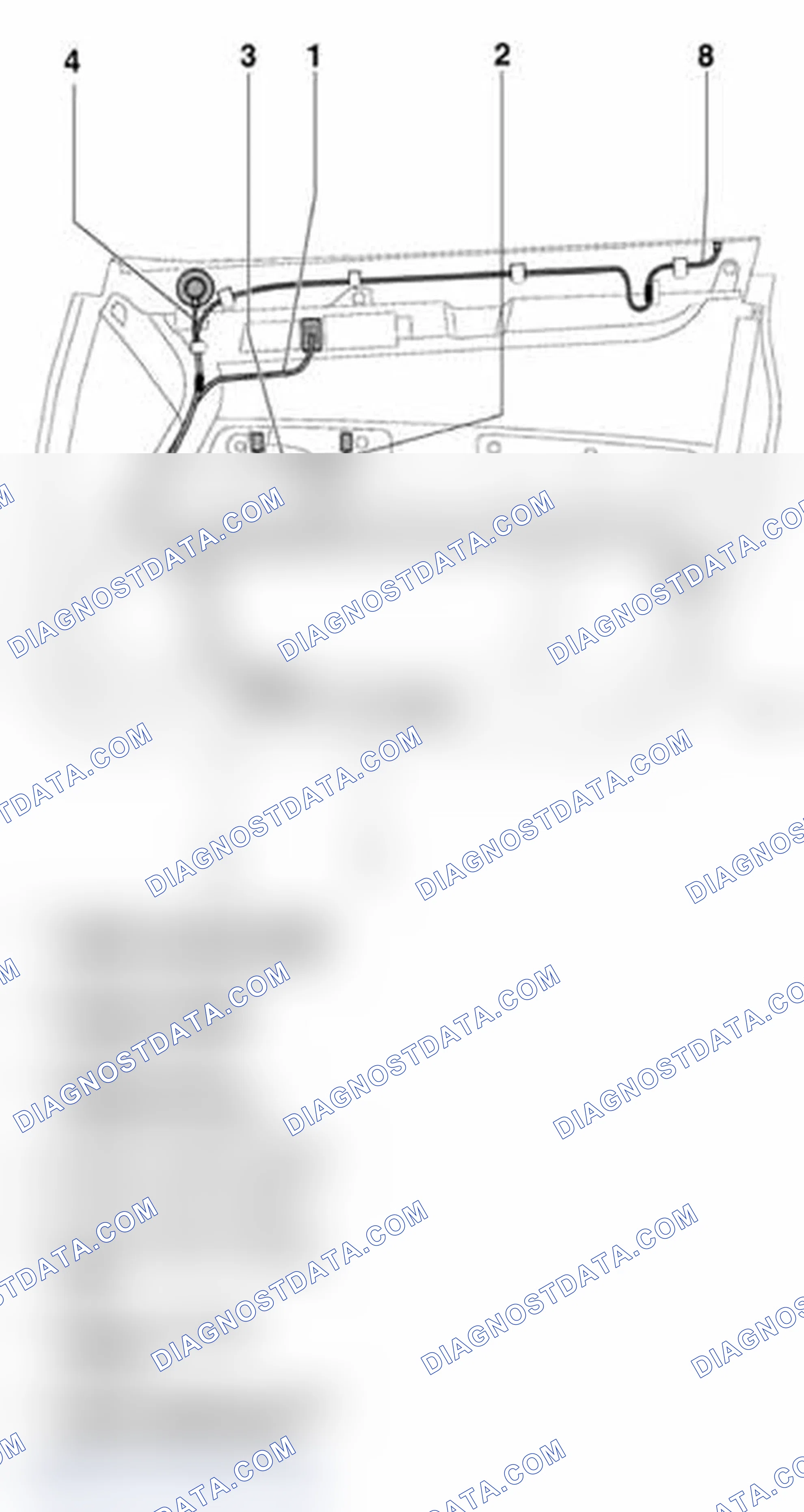 Scheme 1: Cable routing and door trim, assembly overview