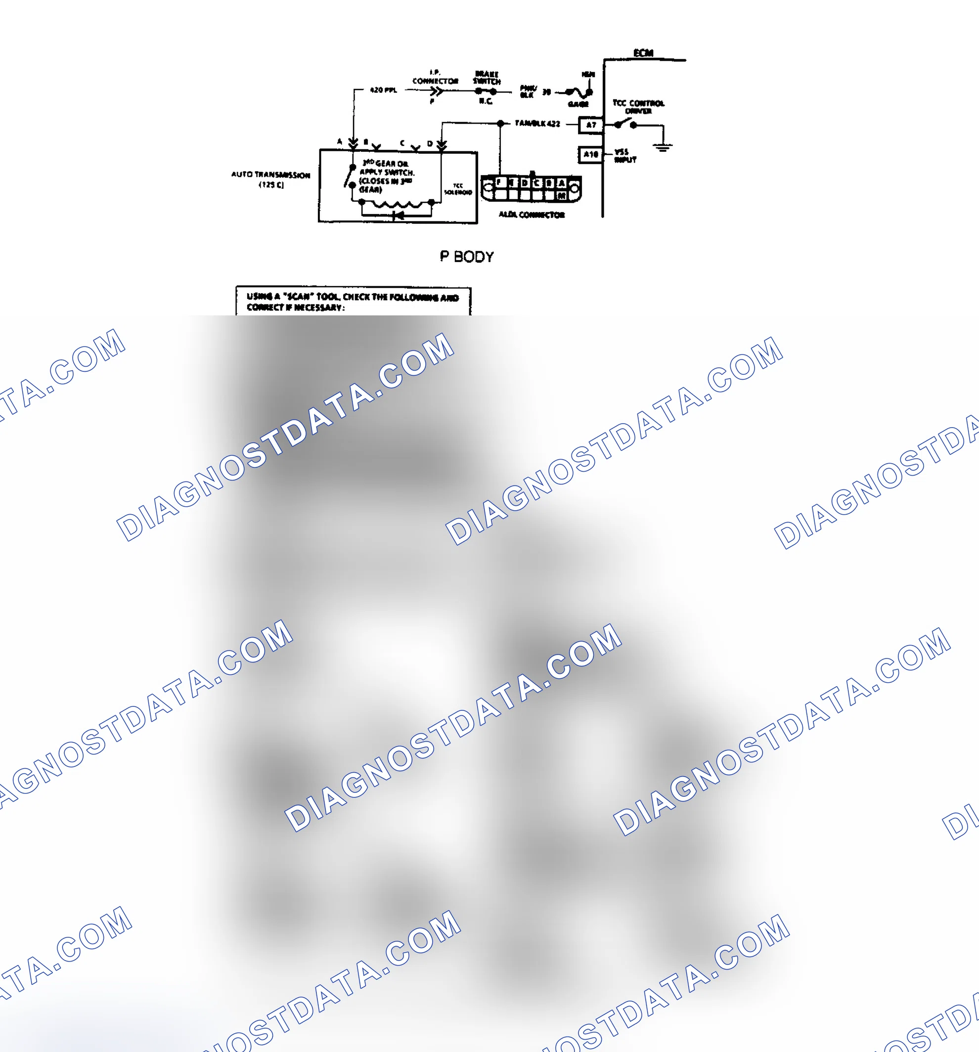 Scheme 153: Chart C8A Schematic, Torque Converter Clutch (P Bodies)
