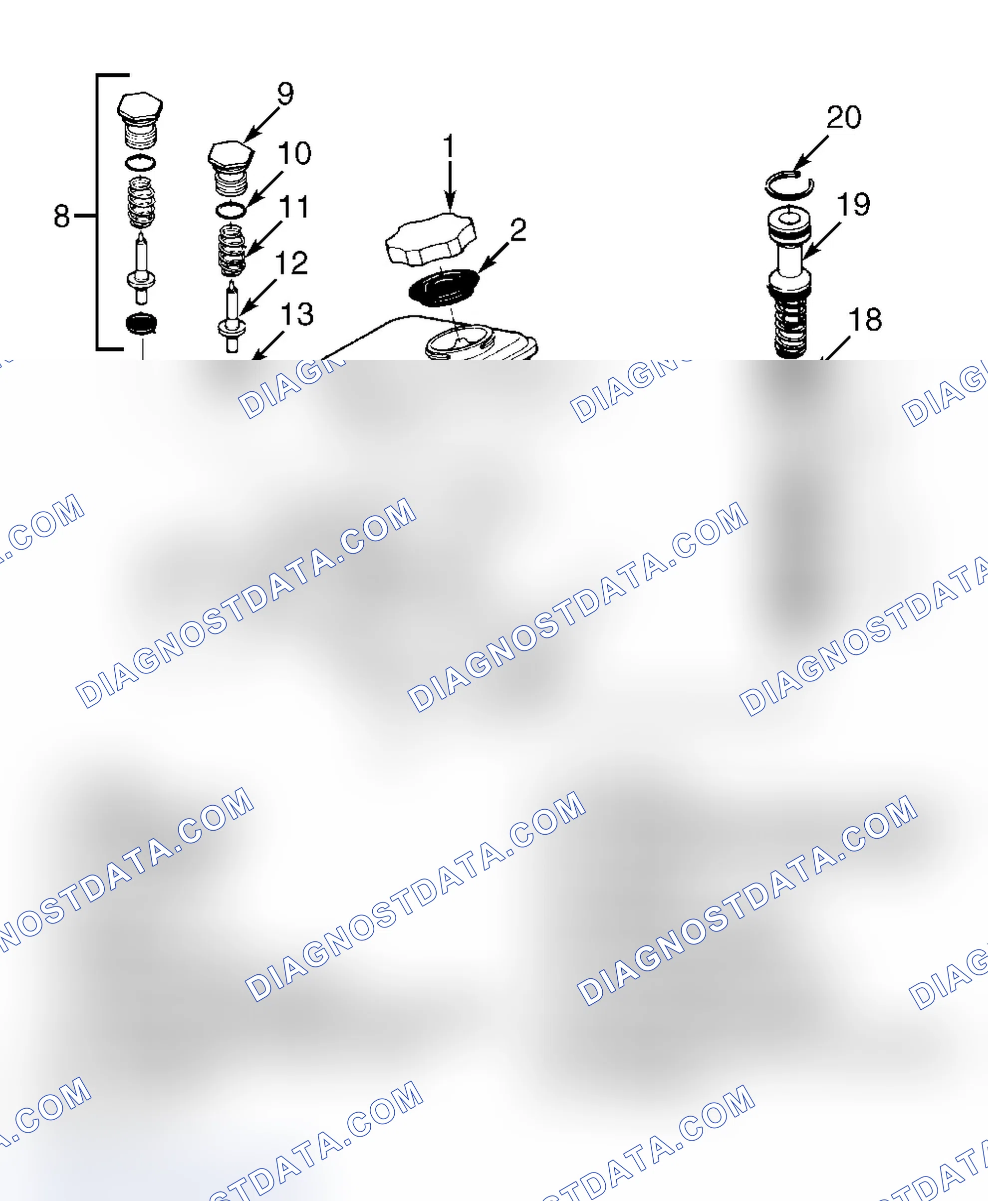 Scheme 23: Exploded View Of Composite Master Cylinder (Lumina APV, Silhouette & Trans Sport)