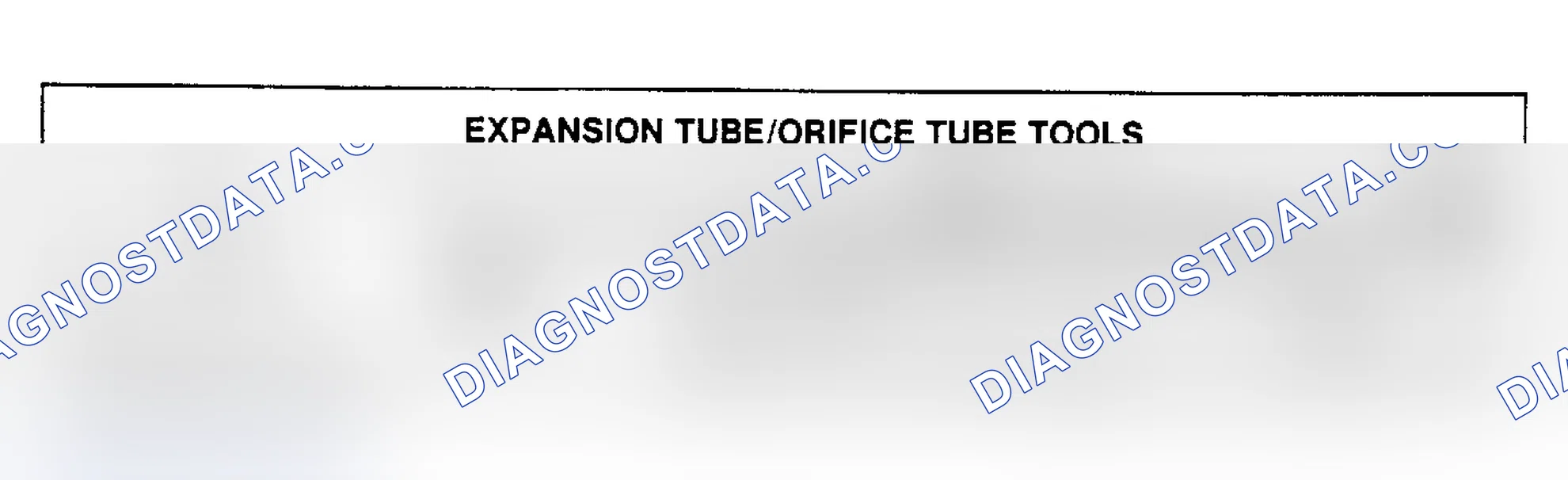 Scheme 31: Expansion Tube/Orifice Tube Tool Number Cross-References