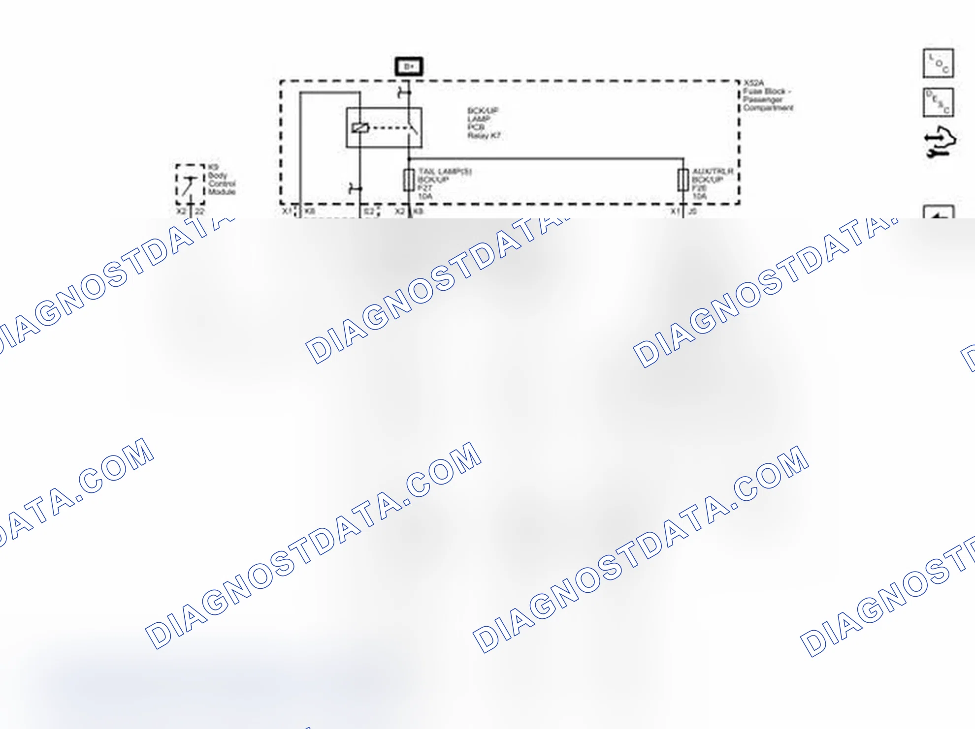 Scheme 8: Backup Lamps and Backup Alarm Wiring Schematics
