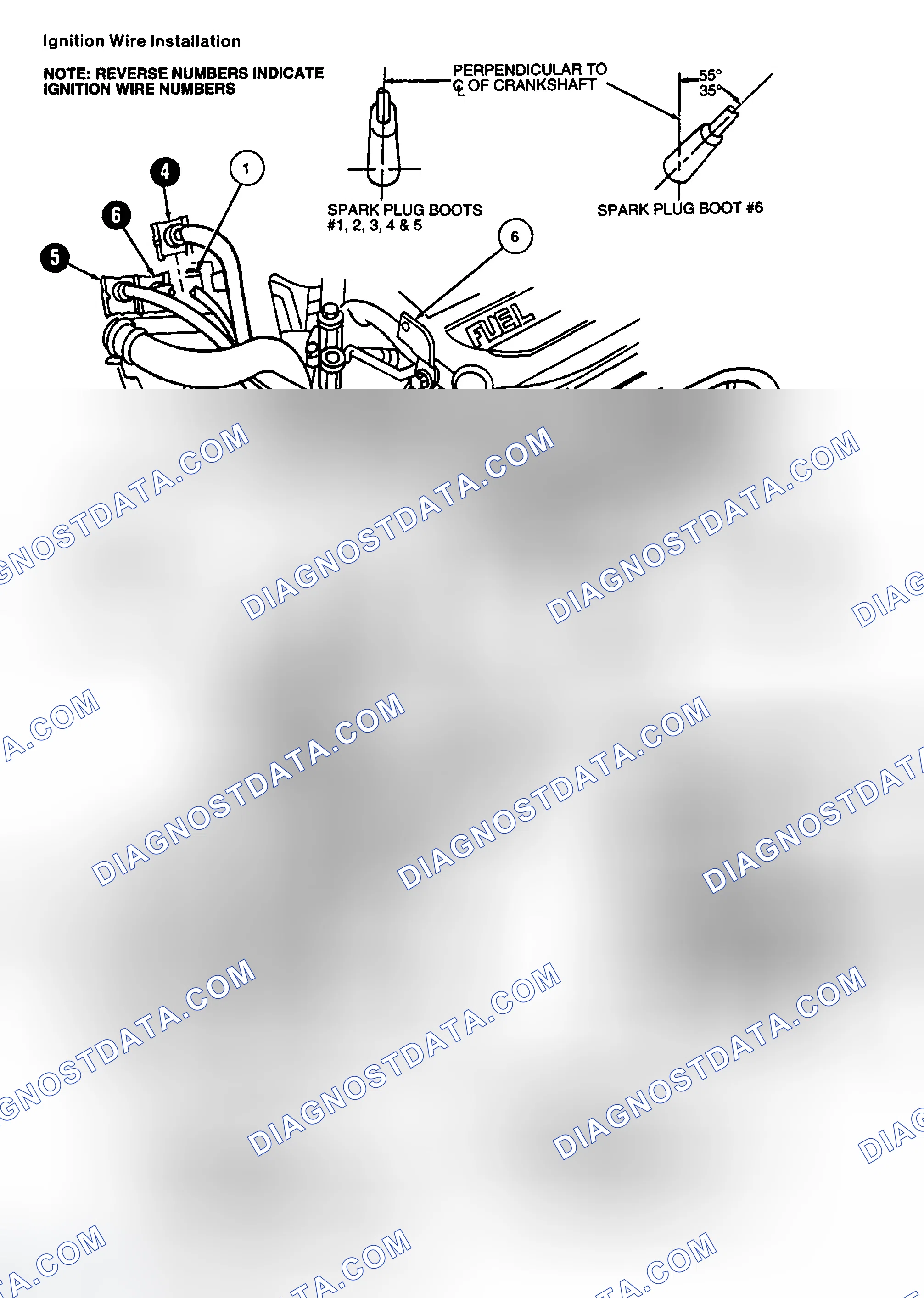 Scheme 12: Spark Plug Wire Routing (3.8L - Mustang)