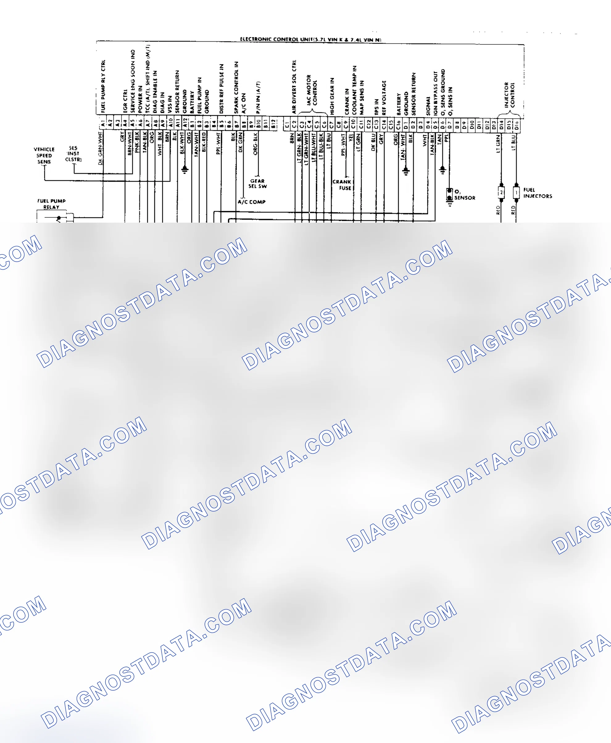 Scheme 160: "R/V" Series (5.7L & 7.4L) Wiring Diagram