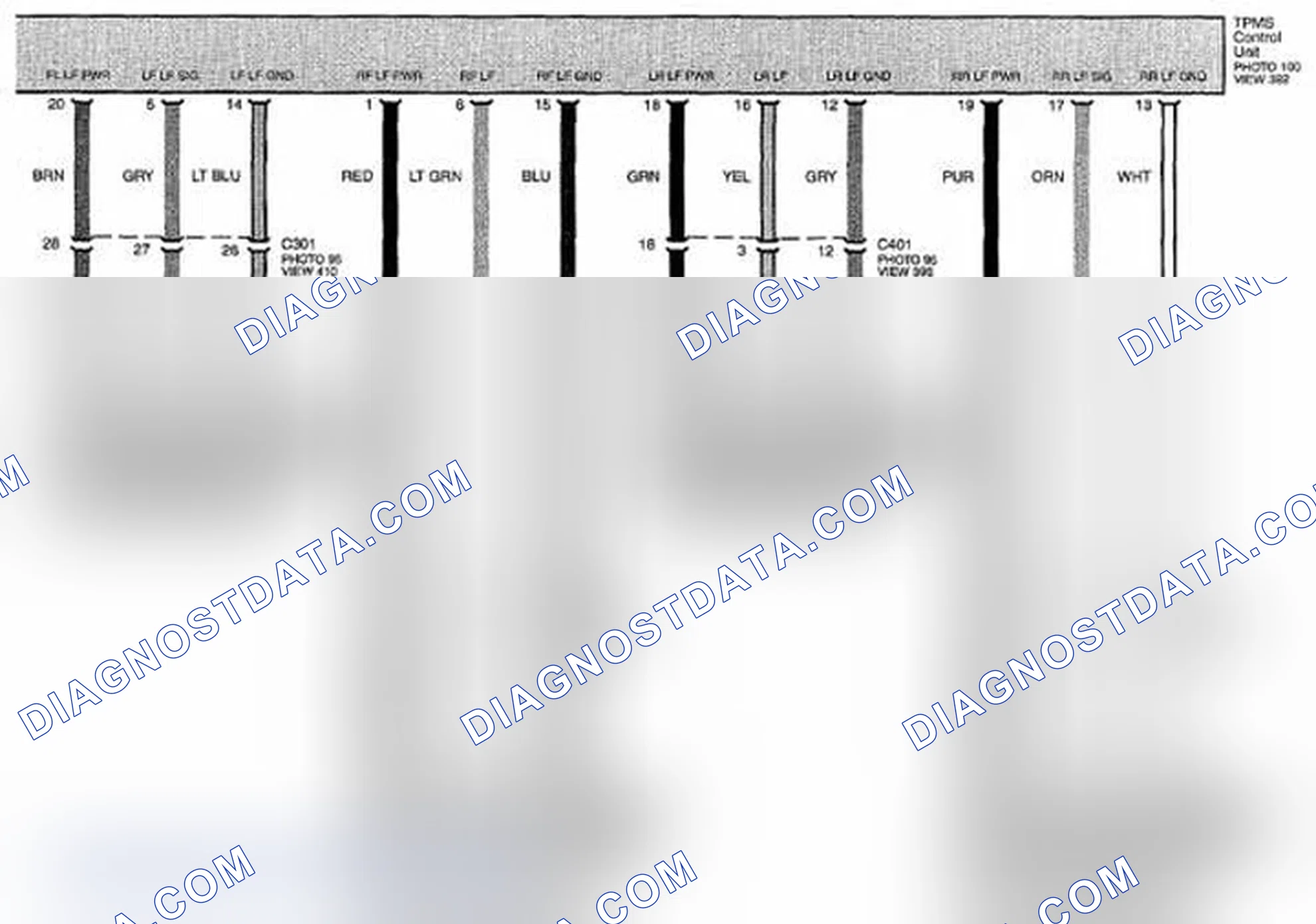 Scheme 218: Tire Pressure Monitoring System Circuit Diagram (Page 85-1)