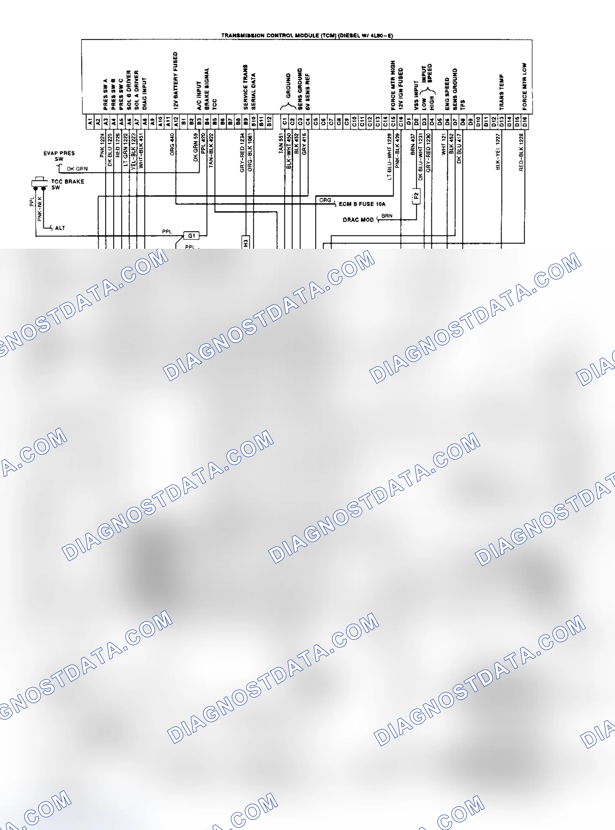 Scheme 15: Wiring Diagram ("G" Series Diesel W/4L80-E Trans.)