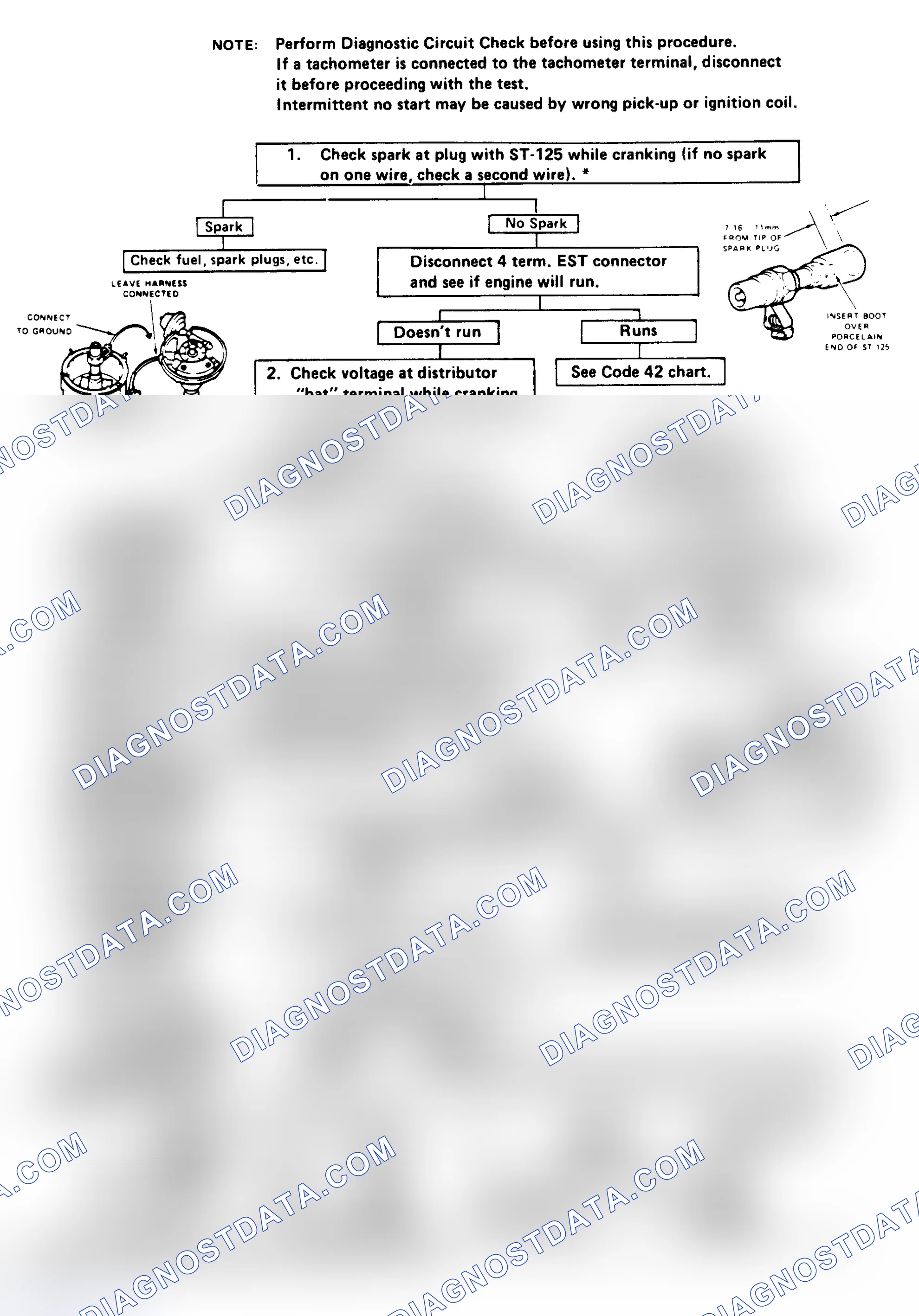 Scheme 233: Flow Chart - Engine Cranks, But Won't Run (W/Integral Coil)