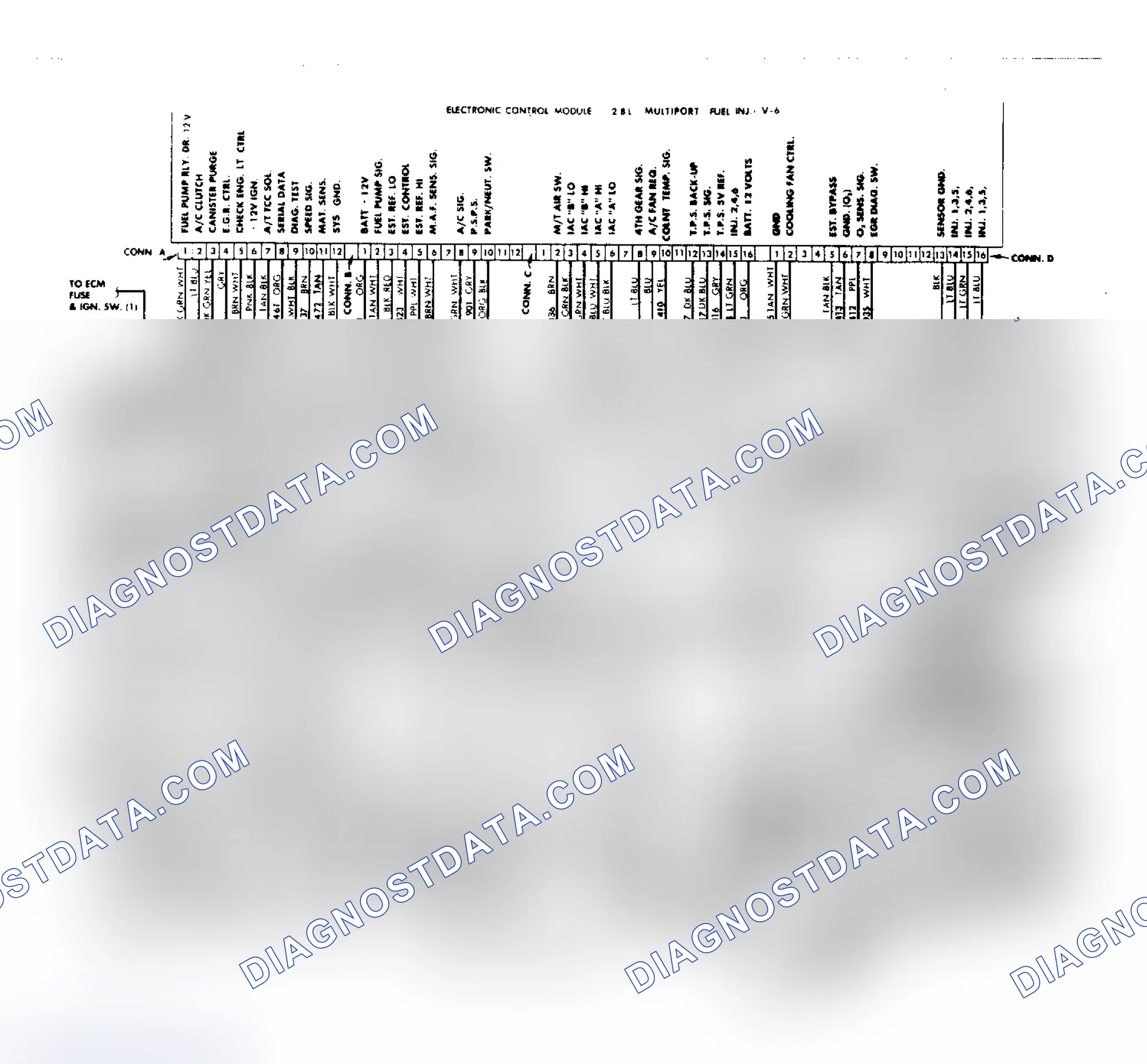 Scheme 48: Wiring Diagram for 2.8L (RWD Except Fiero) Port Fuel Injection System