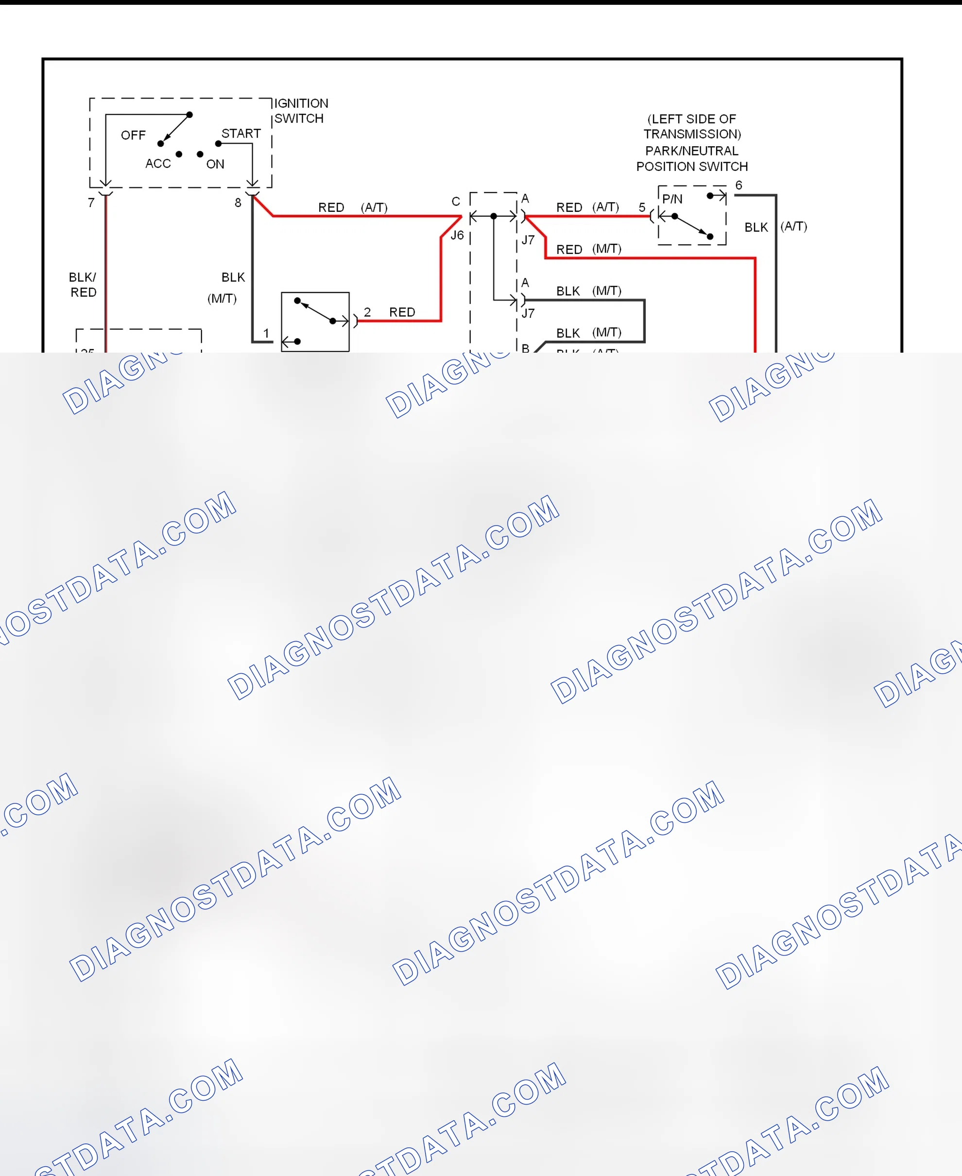Fig. 28: Starting System Wiring Diagram (RAV4)