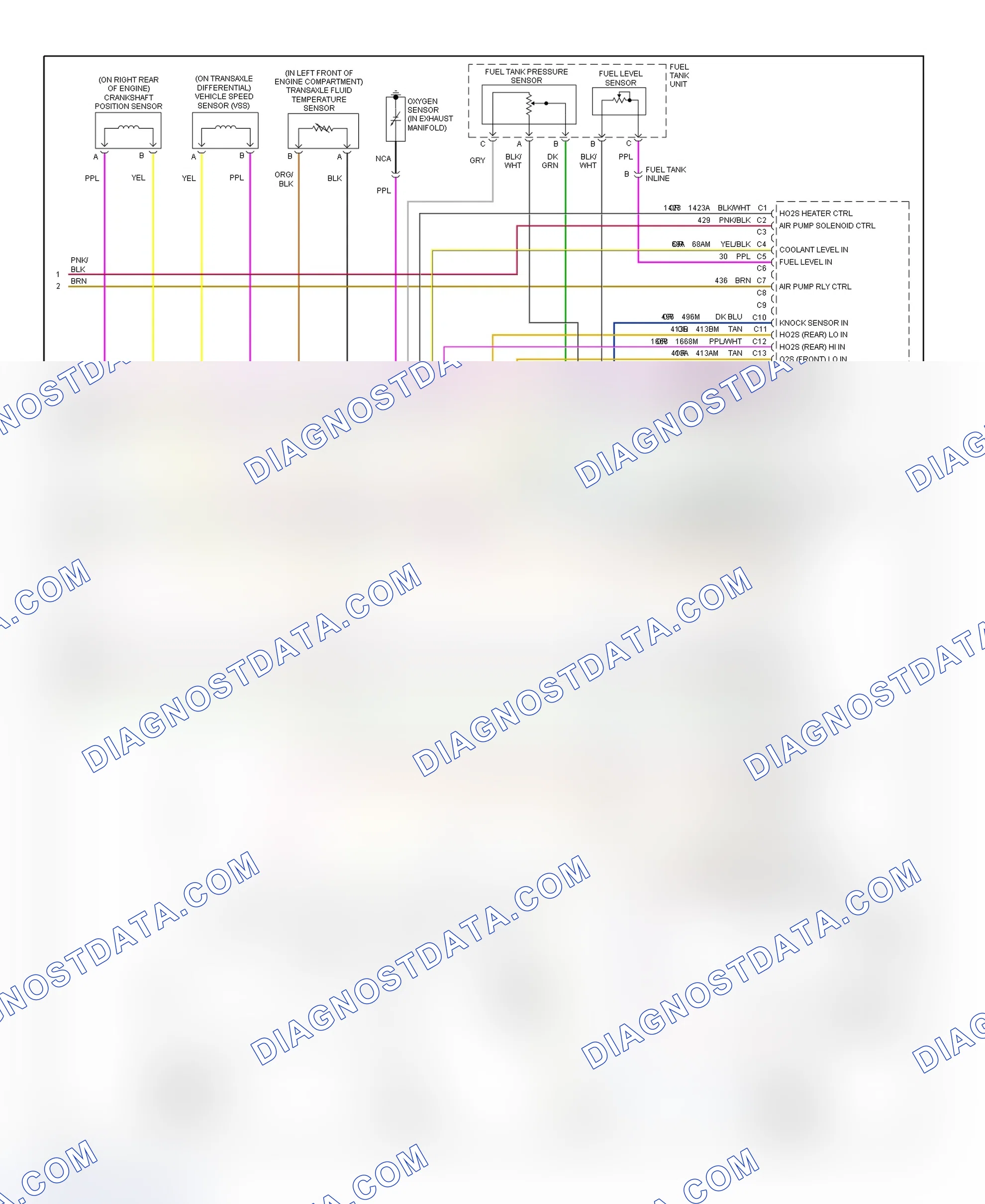 Scheme 171: PCM Wiring Diagram (Saturn - 1.9L - 4 Of 4)