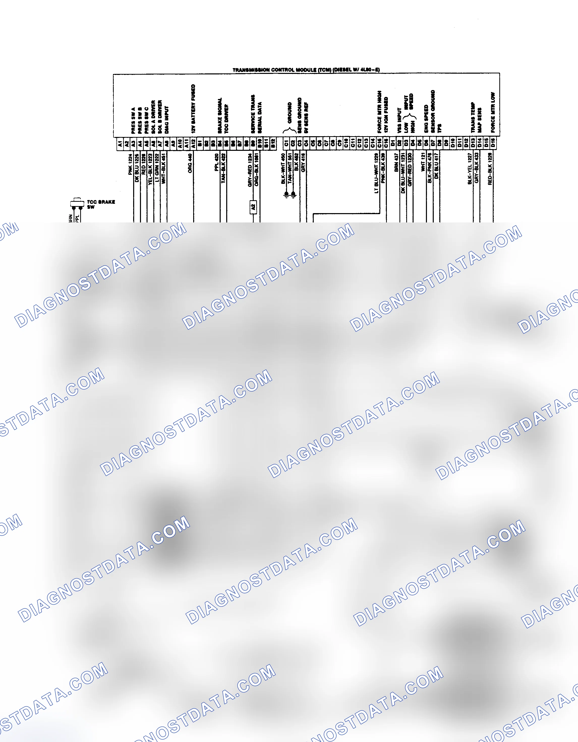 Scheme 15: Wiring Diagram ("P" Series Commercial Chassis 6.2L Diesel w/ 4L80-E Trans.)