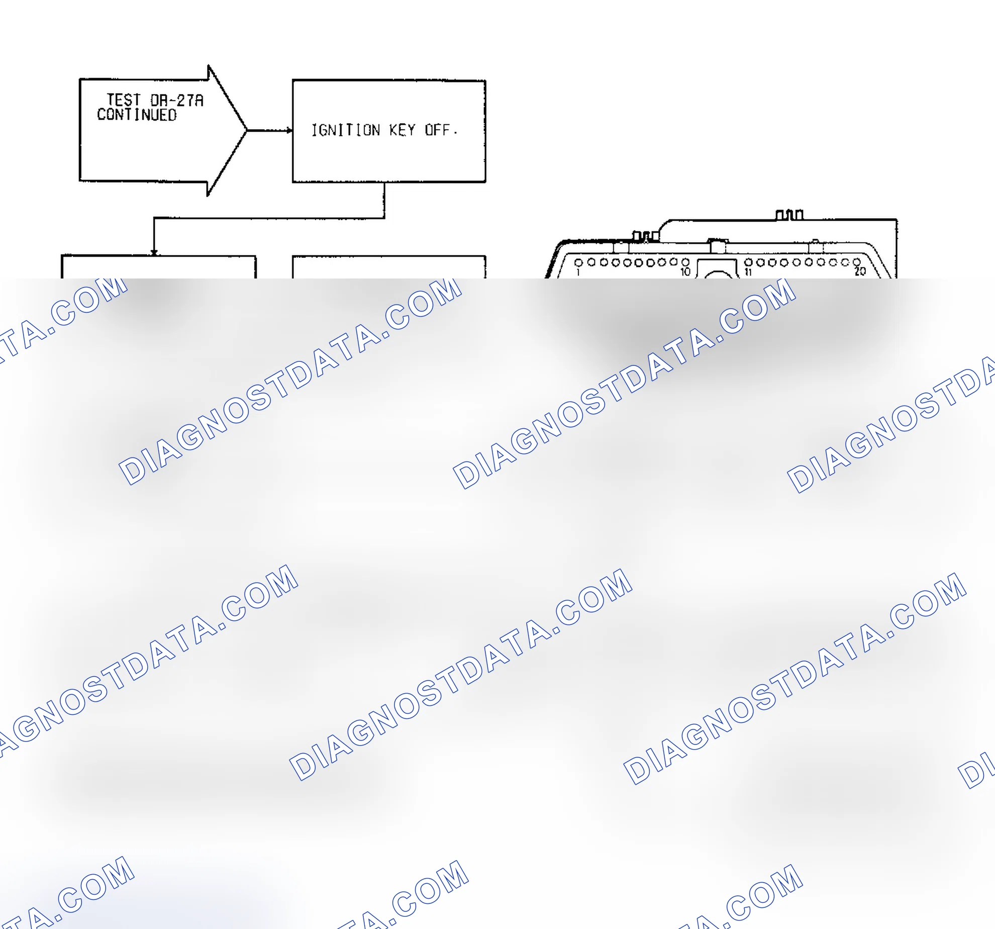 Scheme 149: Test DR-27A, Code 35: (2 of 2) Radiator Fan Relay Circuit