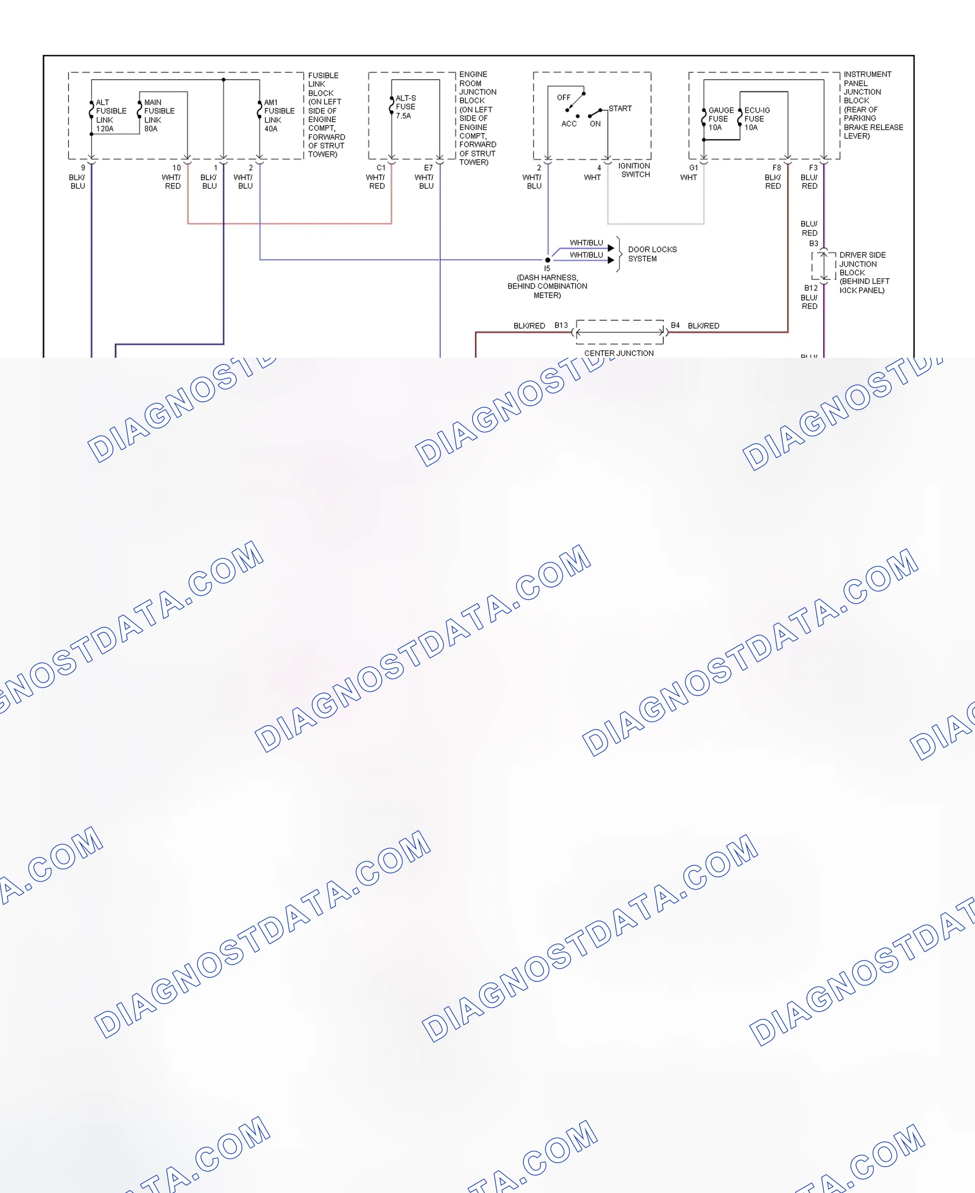 Scheme 15: Charging System Wiring Diagram (LS400)