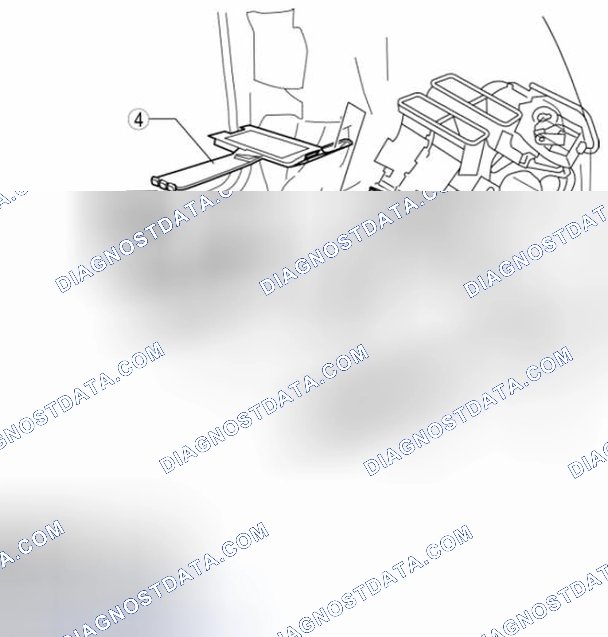 Scheme 105: REAR HEAT DUCT REMOVAL/INSTALLATION