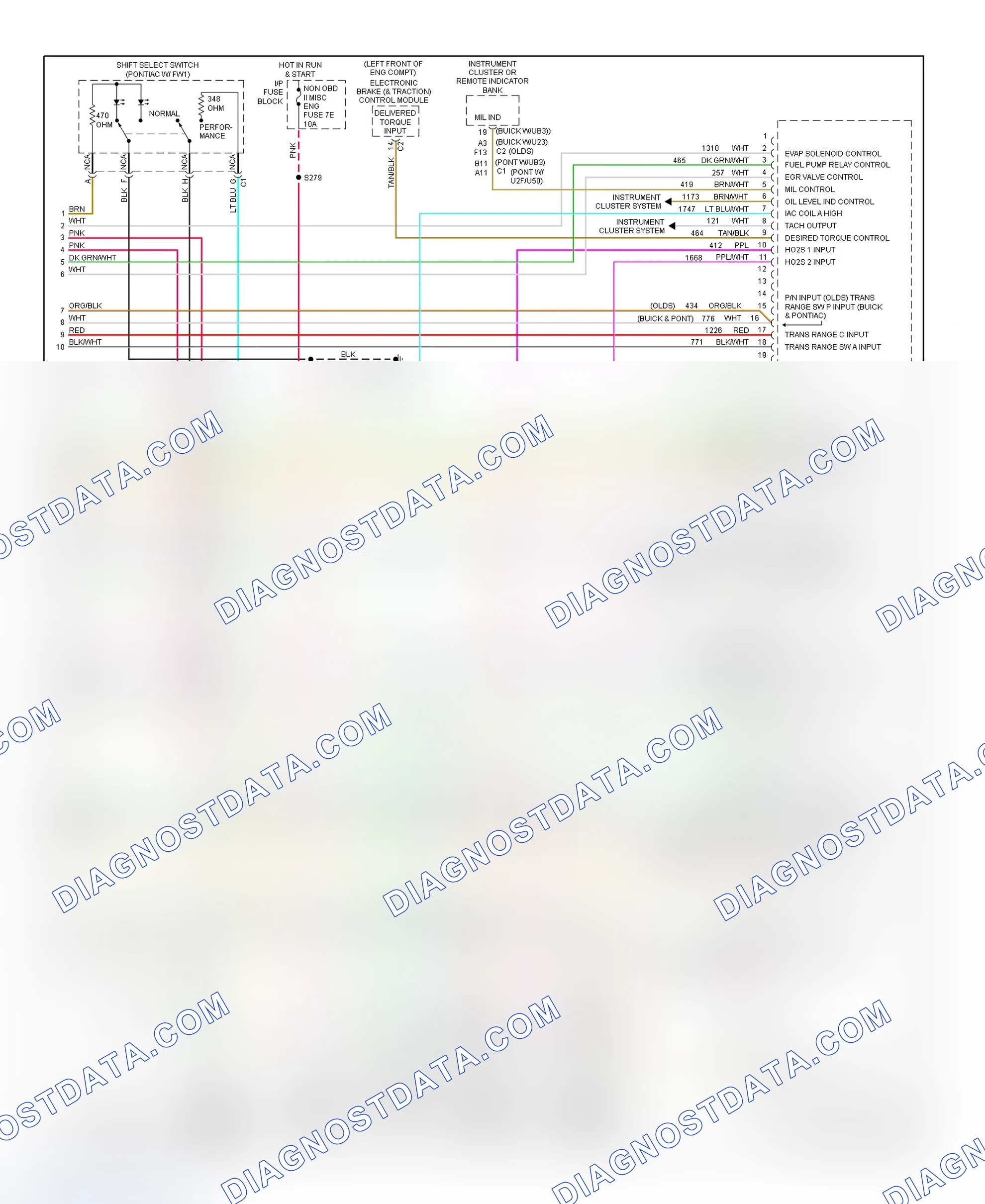 Scheme 22: PCM Wiring Diagram (Bonneville, Eighty Eight, LeSabre & LSS - 3.8L - 4 Of 4)
