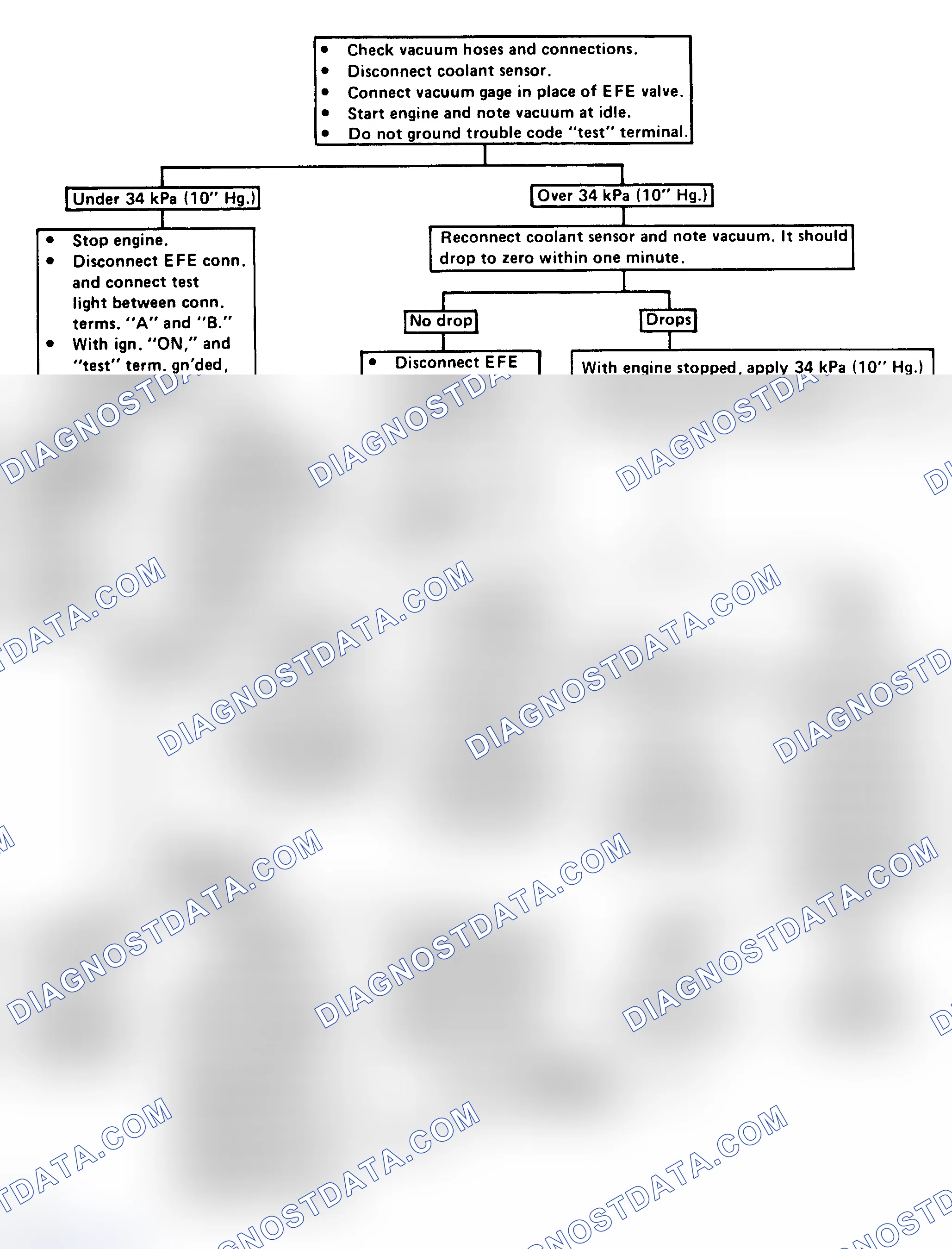 Scheme 101: Flow Chart - EFE (Vacuum Servo) Check