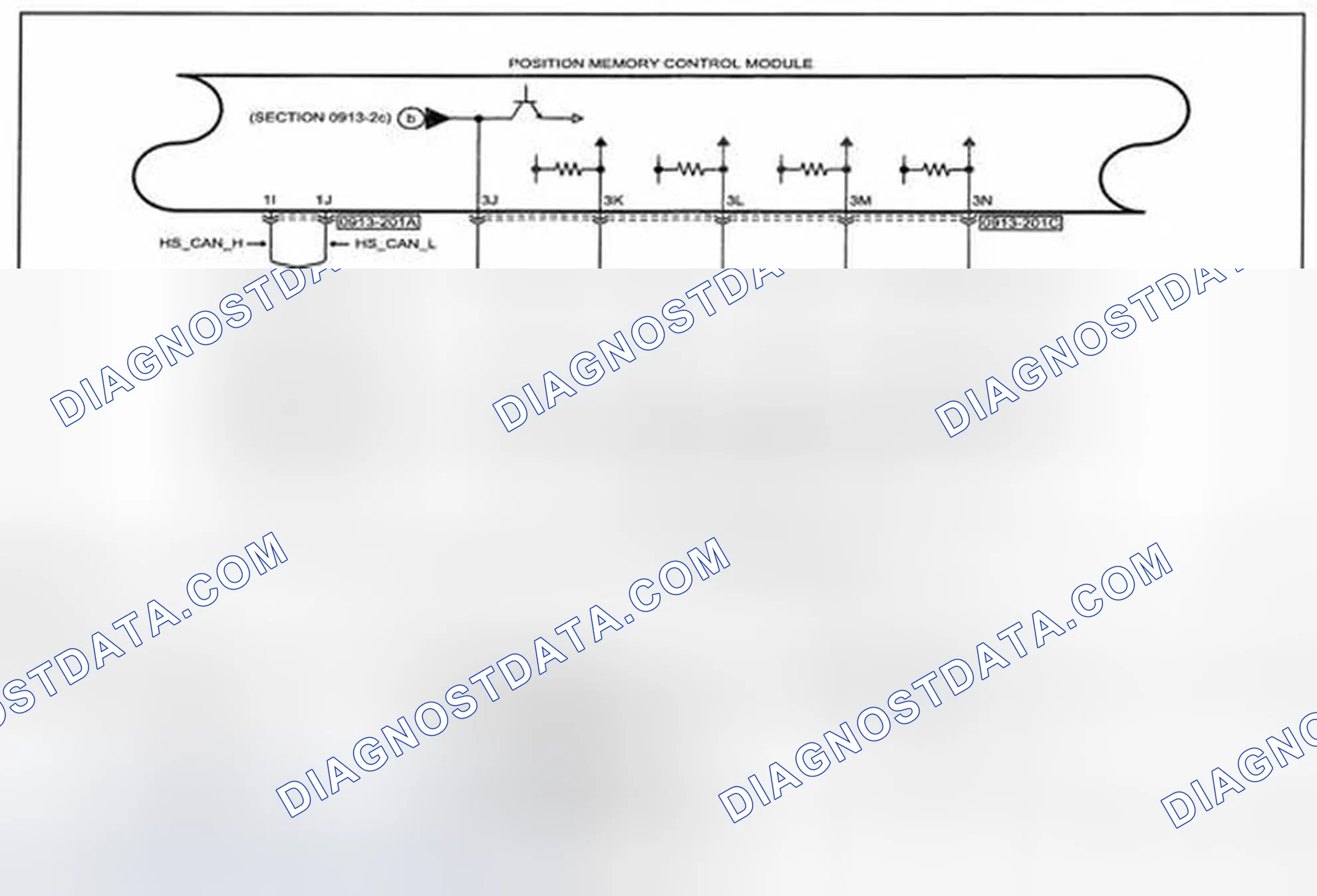 Scheme 192: Memory Power Seat Wiring Diagram - 0913-2d (1 Of 2)