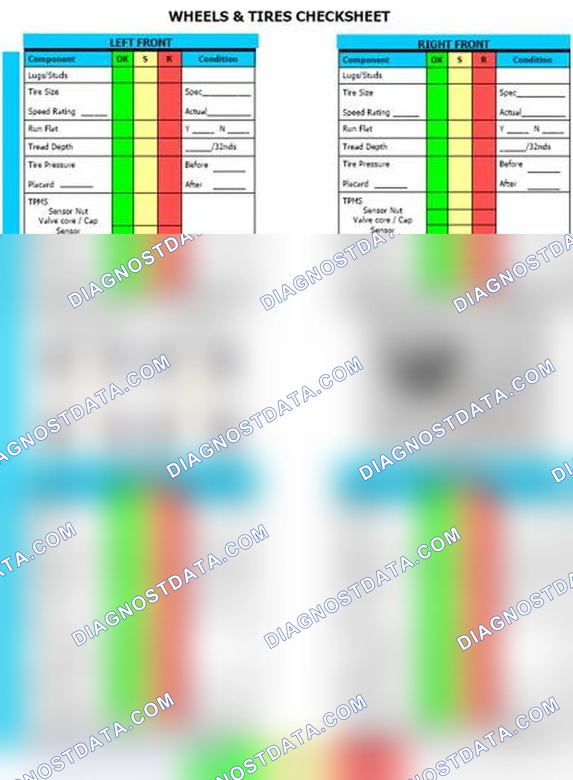 Scheme 35: Wheels & Tires Checksheet (2 Of 2)