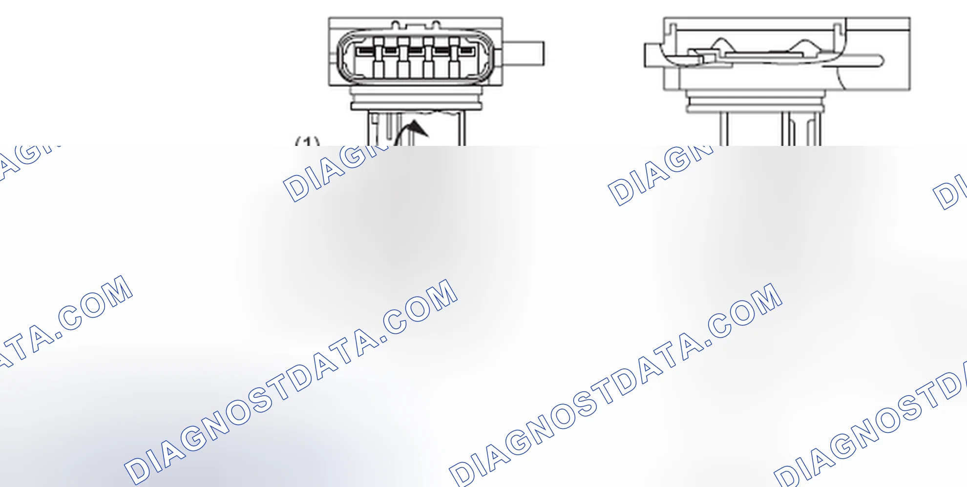 Scheme 50: MASS AIR FLOW AND INTAKE AIR TEMPERATURE SENSOR