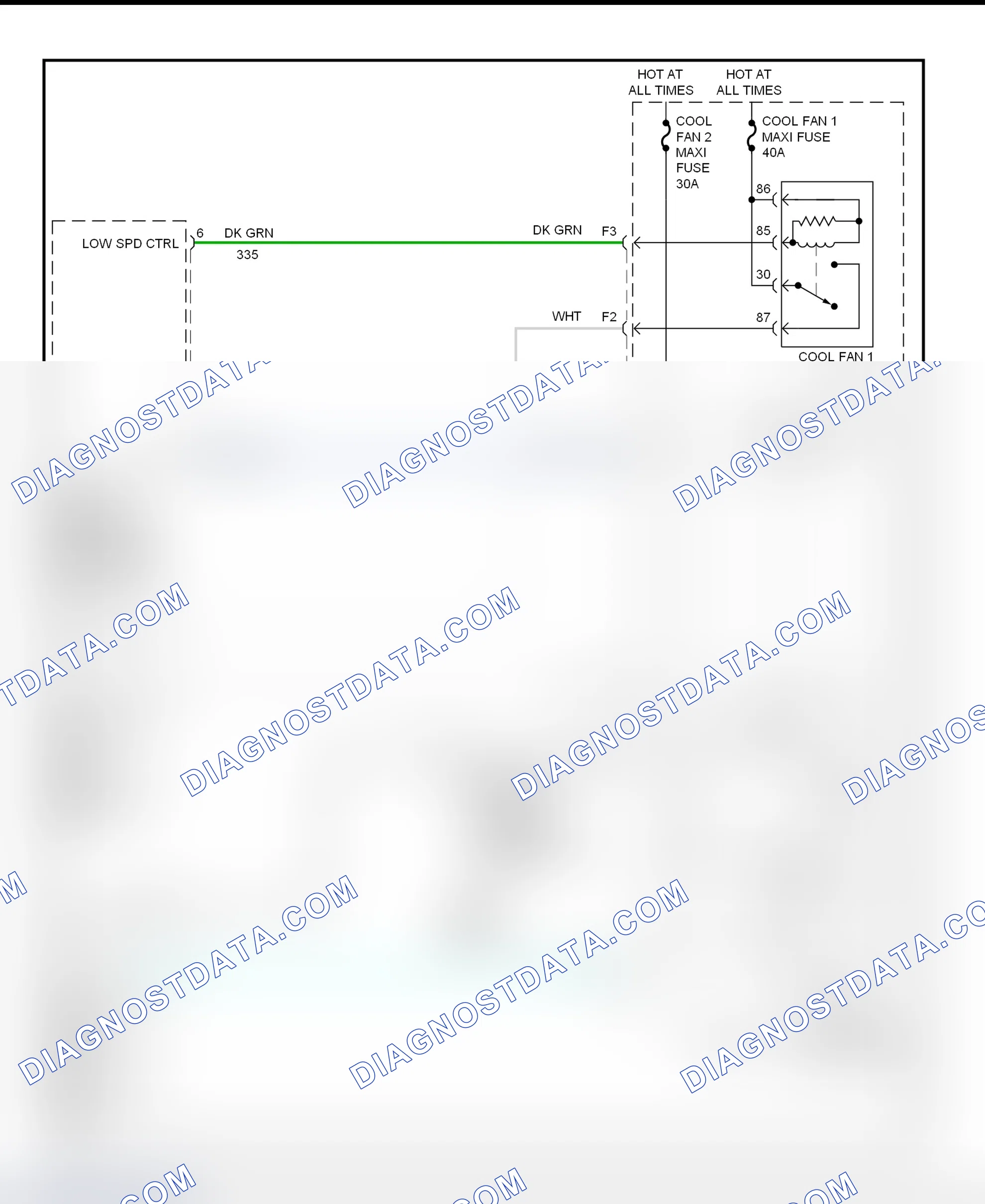 Scheme 10: Electric Cooling Fans Wiring Diagram (Grand Prix)