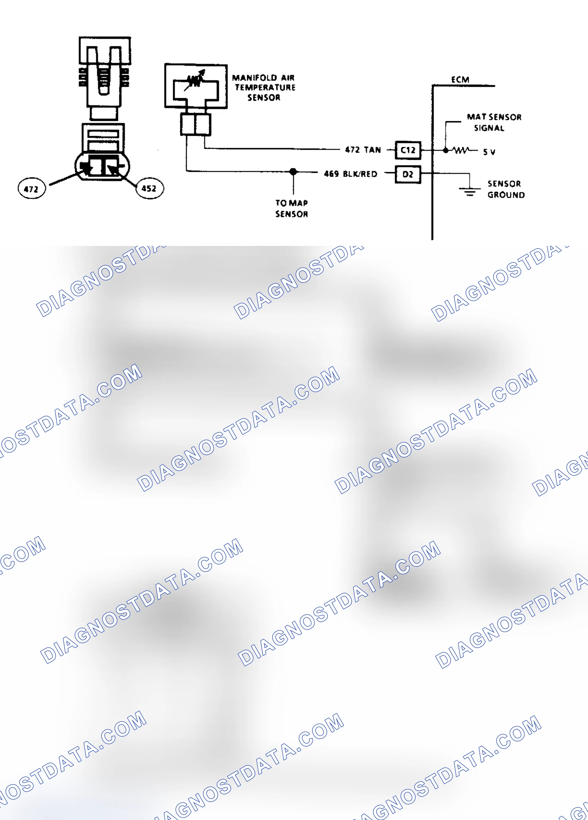 Scheme 78: Code 23, MAT Sensor Voltage High (2.5L) Flow Chart & Schematic