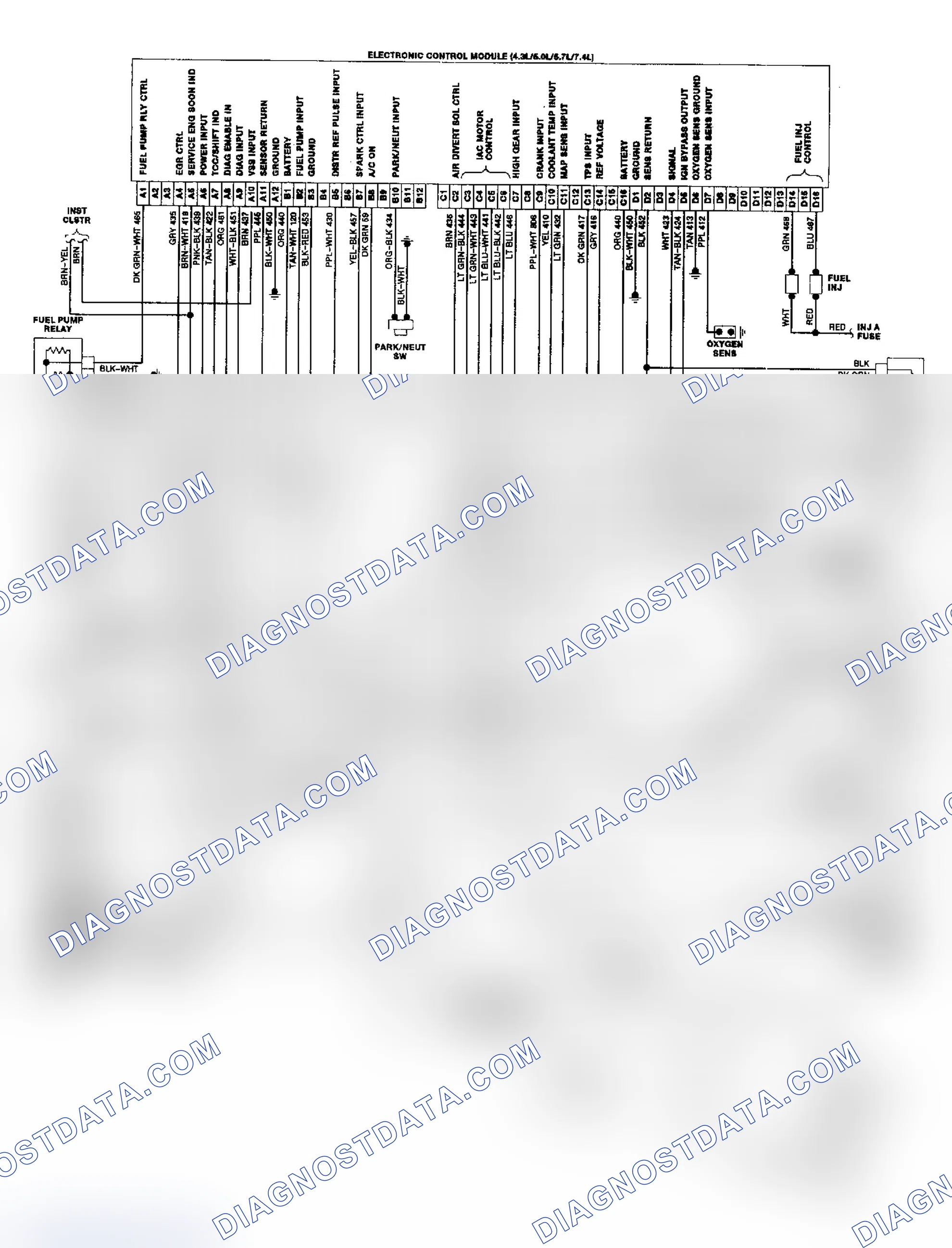 Scheme 17: "C" & "K" Series 4.3L, 5.0L, 5.7L & 7.4L TBI/CCC Wiring Diagram