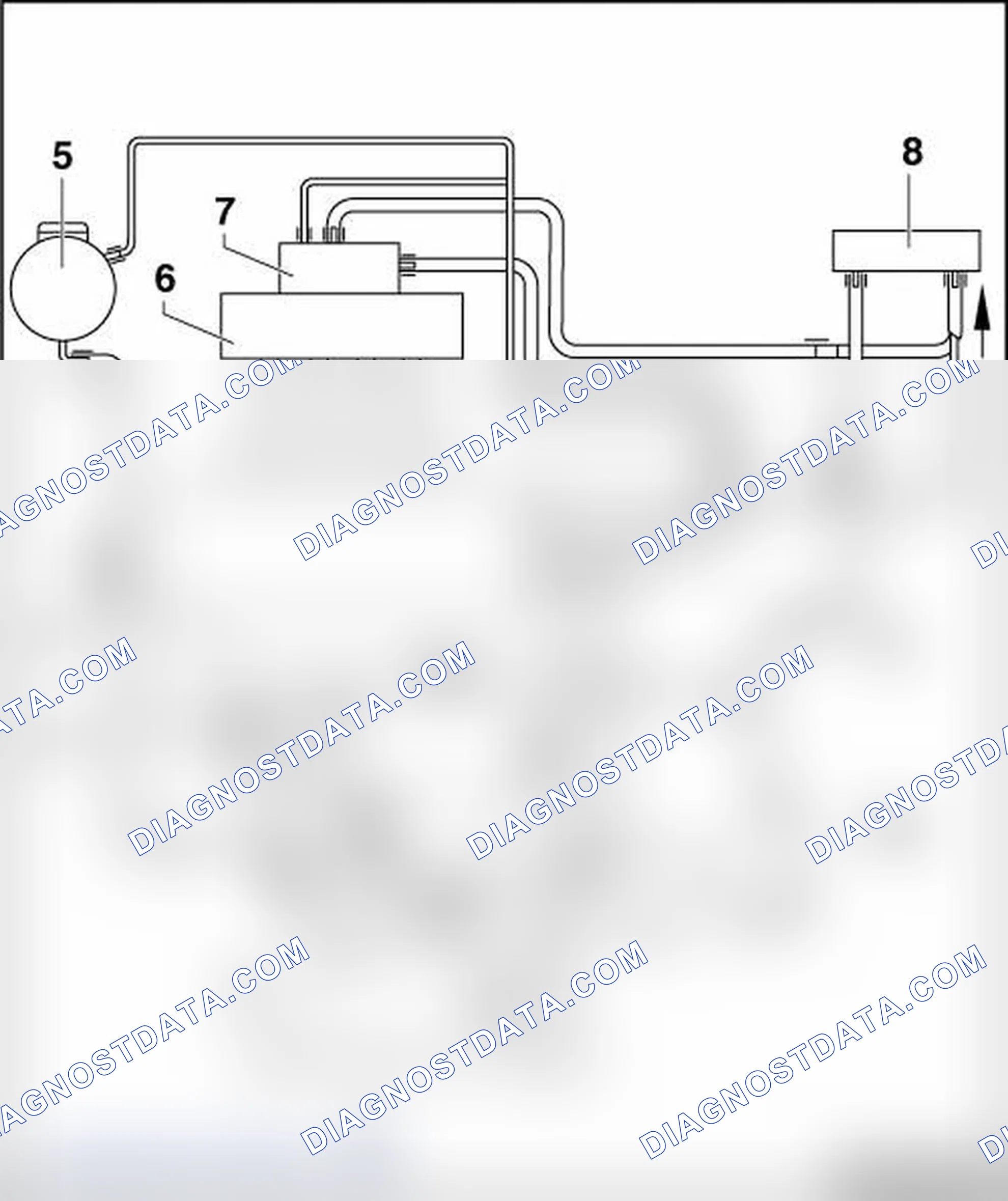 Scheme 38: COOLANT HOSE CONNECTION DIAGRAM