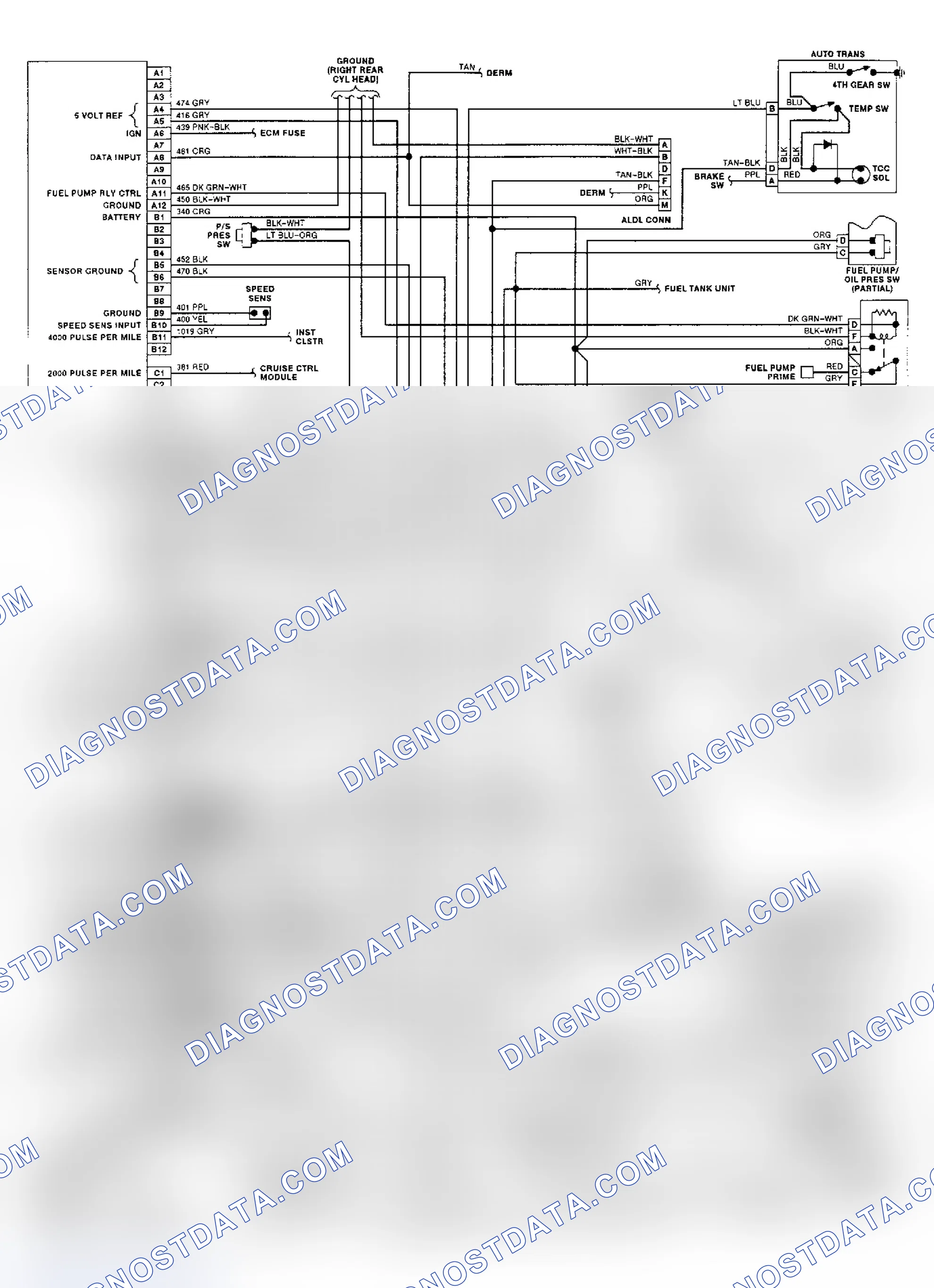 Scheme 14: 3.1L (VIN T) ECM Wiring Diagram (Camaro & Firebird)