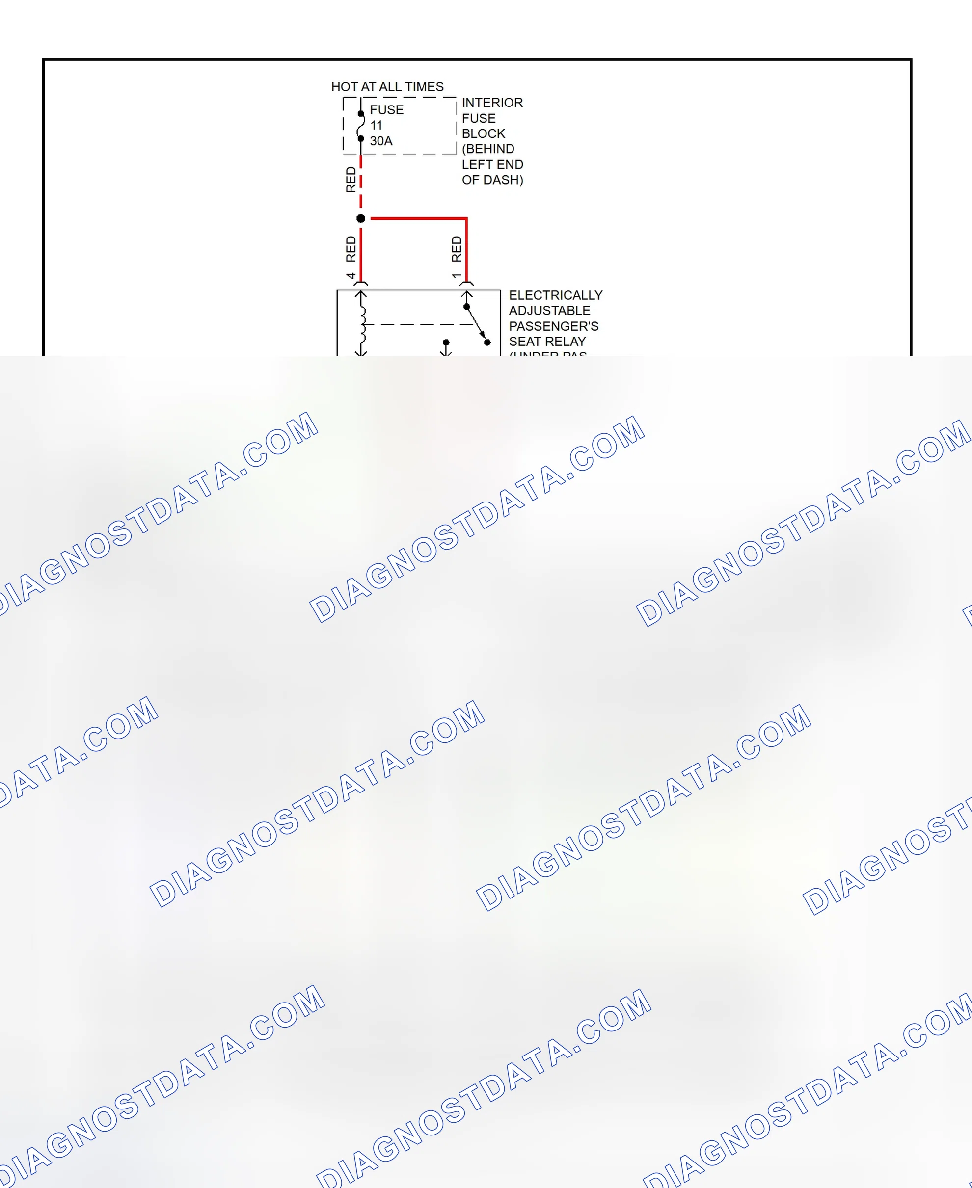 Scheme 7: Passenger's Power Seat System Wiring Diagram (1999 9-5)