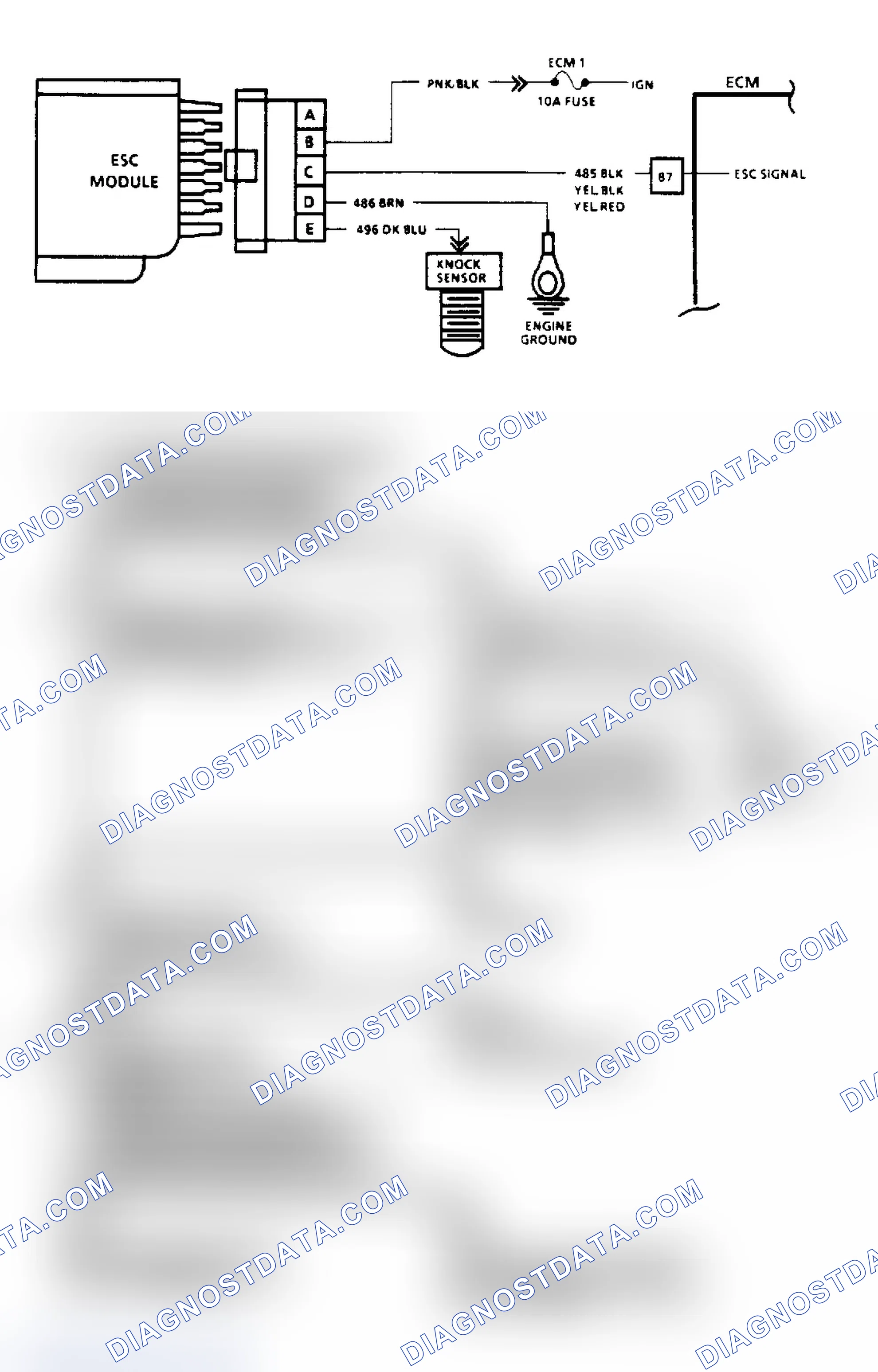 Scheme 137: Electronic Spark Control Check (Except 2.5L & 7.4L Engines) - Flow Chart & Schematic