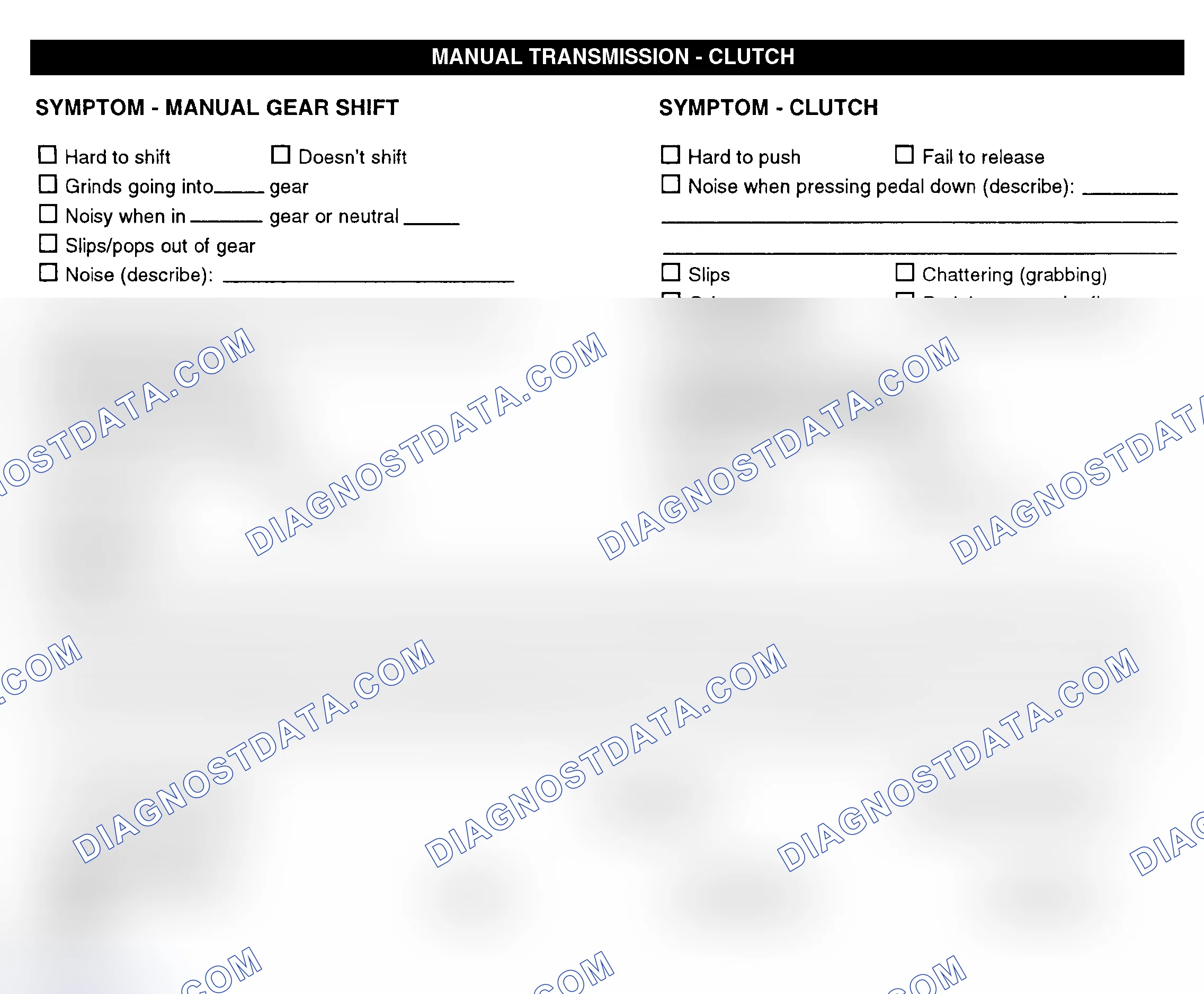 Scheme 10: Manual Transmission & Clutch