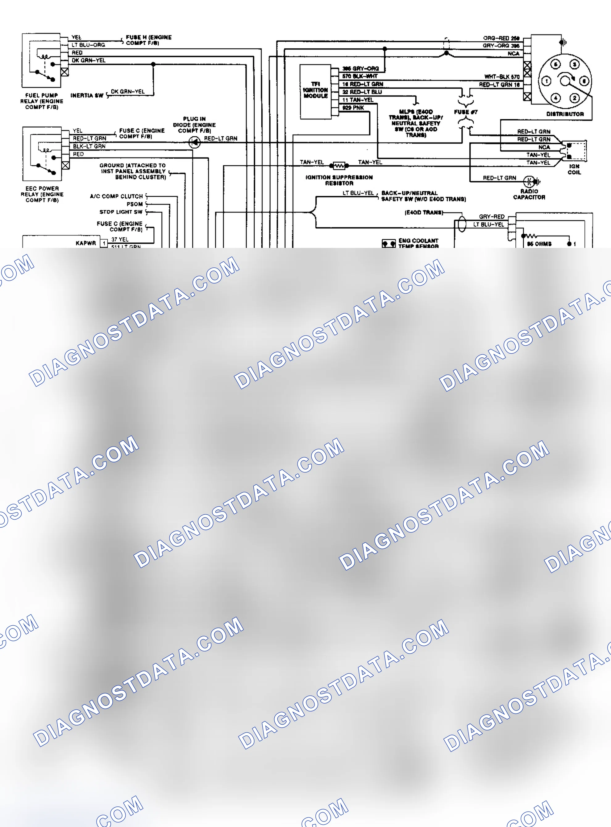 Scheme 8: Wiring Diagram (4.9L - Van)