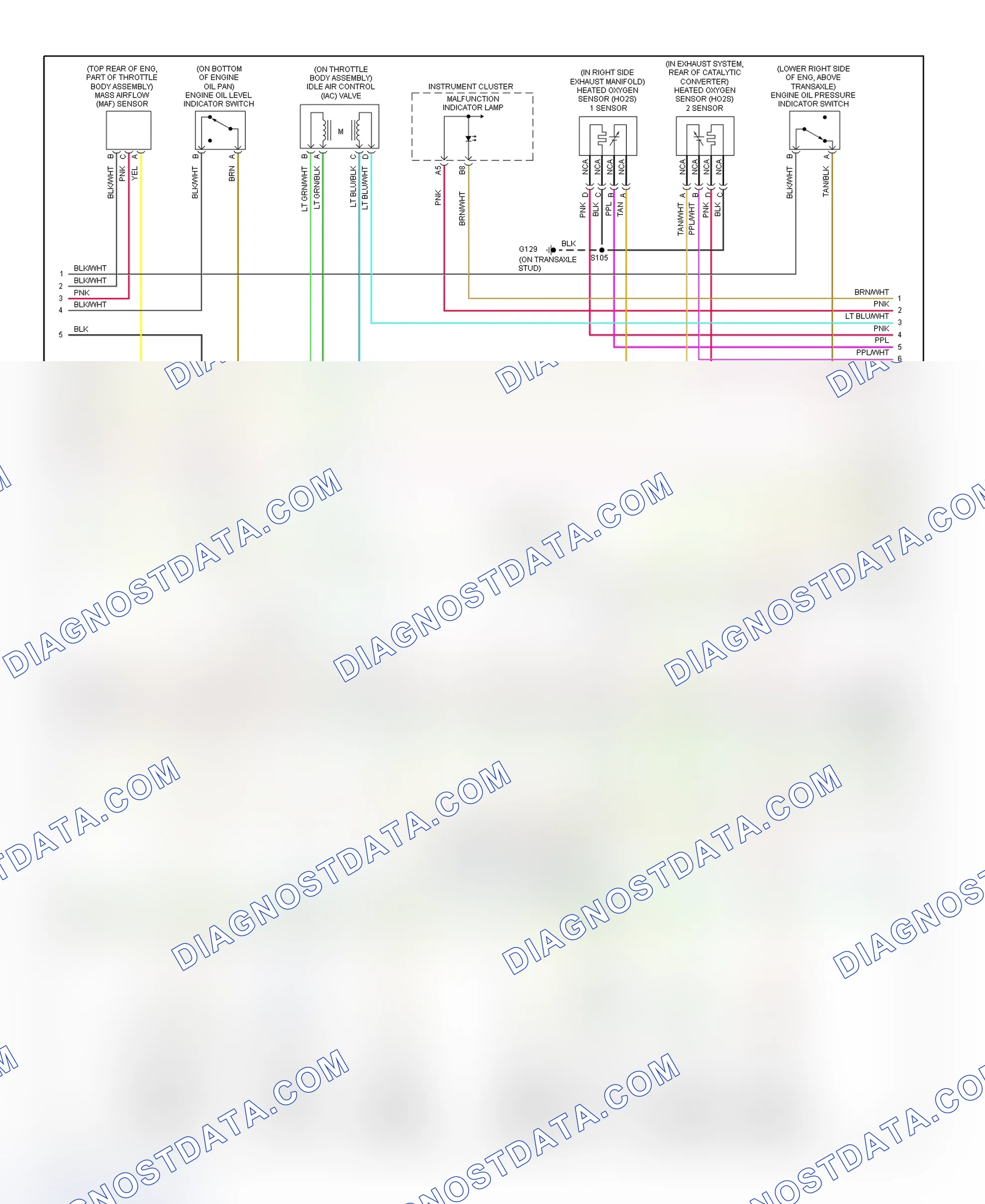 Scheme 128: PCM Wiring Diagram (Intrigue - 3.8L - 3 Of 4)