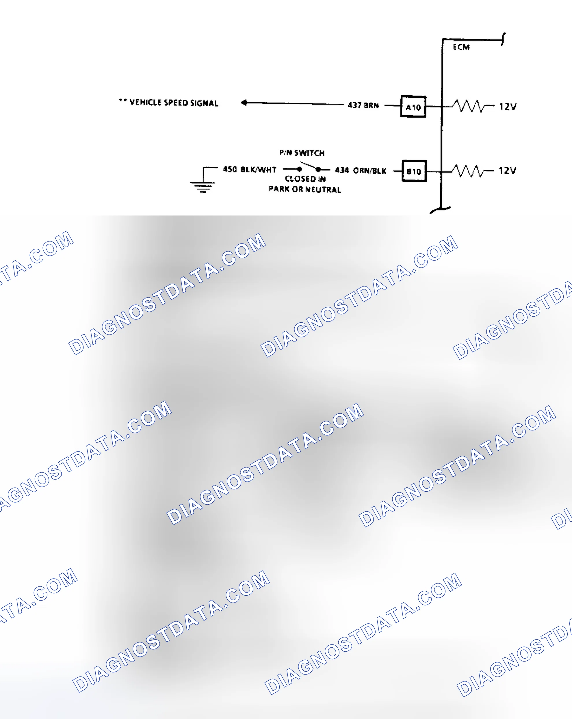 Scheme 60: Code 24: Vehicle Speed Sensor (Except 3.1L)