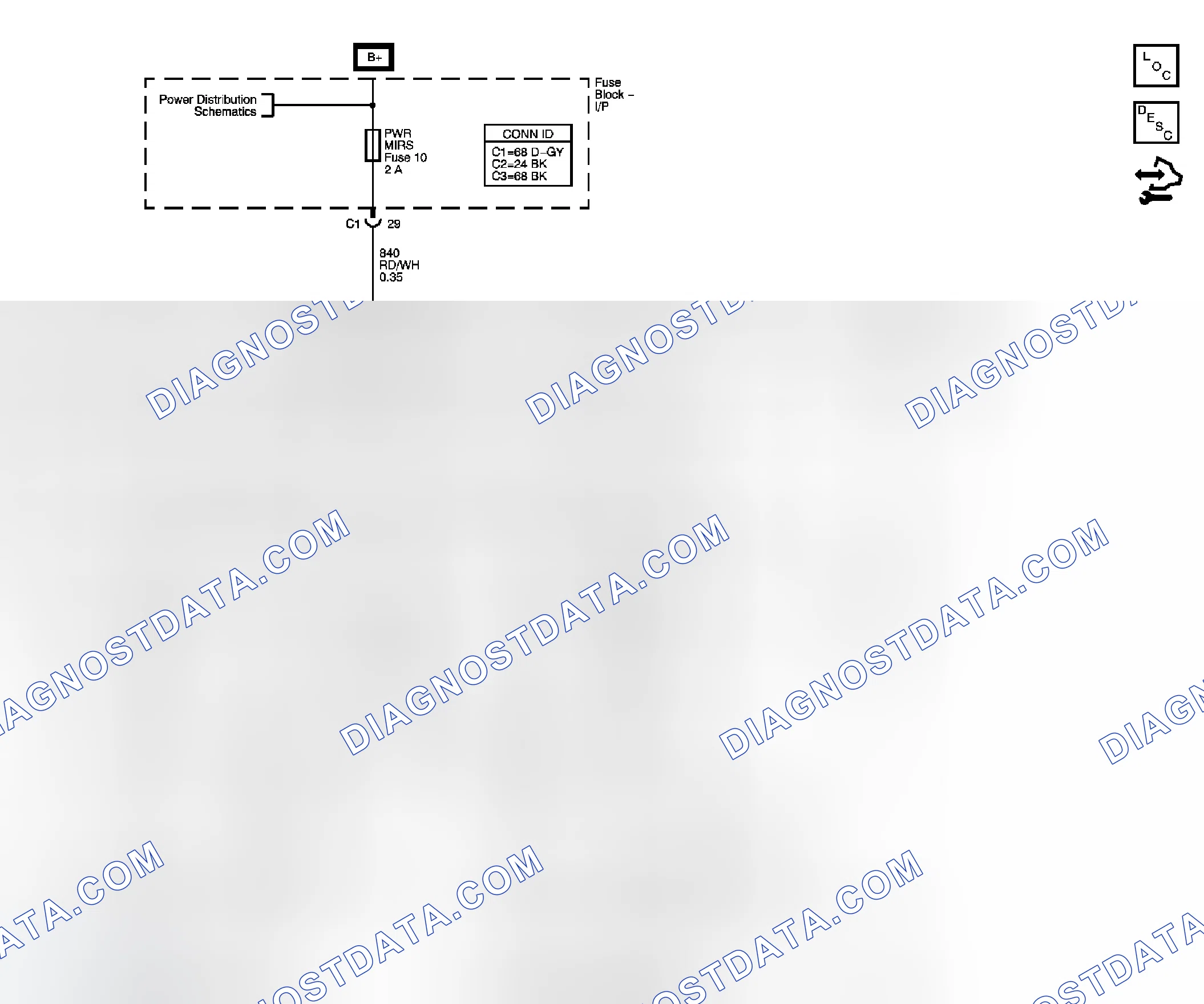 Scheme 2: Outside Rearview Mirror Schematics