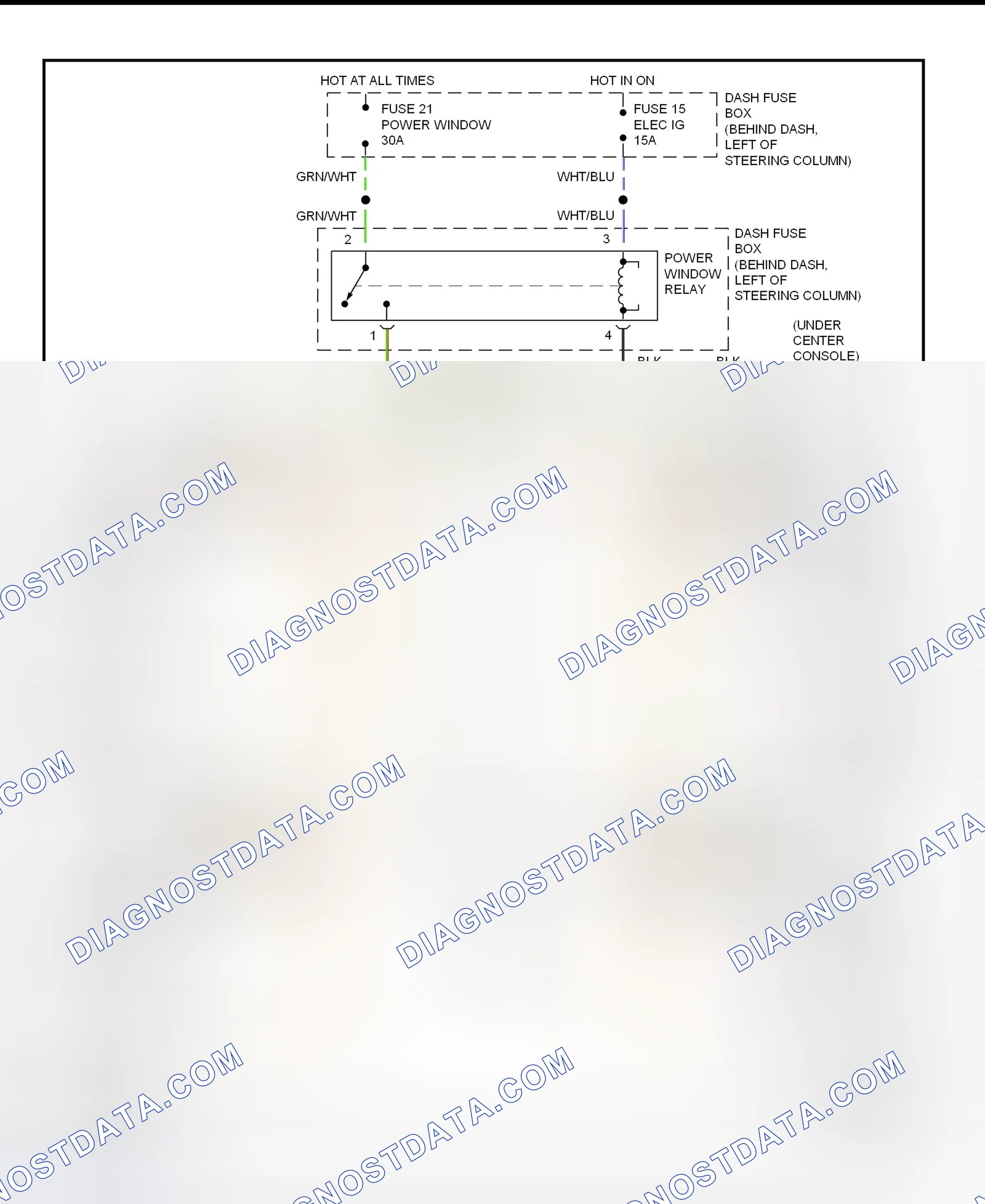 Scheme 6: Power Window System Wiring Diagram (Honda Passport)