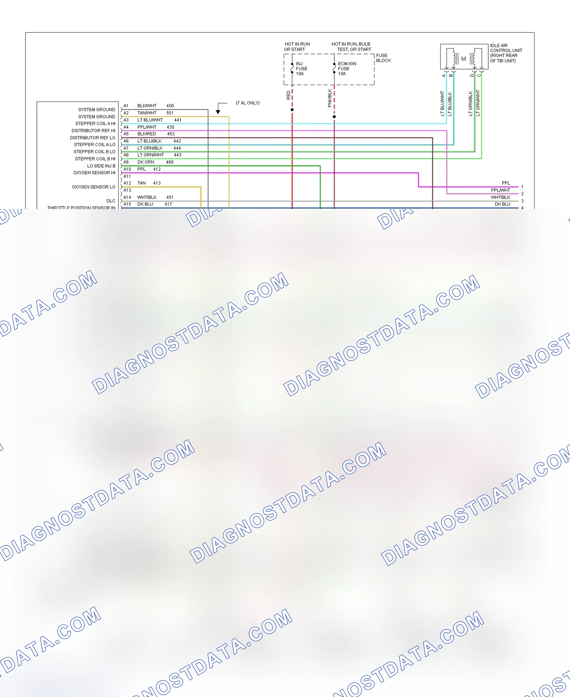 Scheme 114: Wiring Diagram (Pickup, Sierra, Suburban - 4.3L & 7.4L With M/T - 1 Of 3)