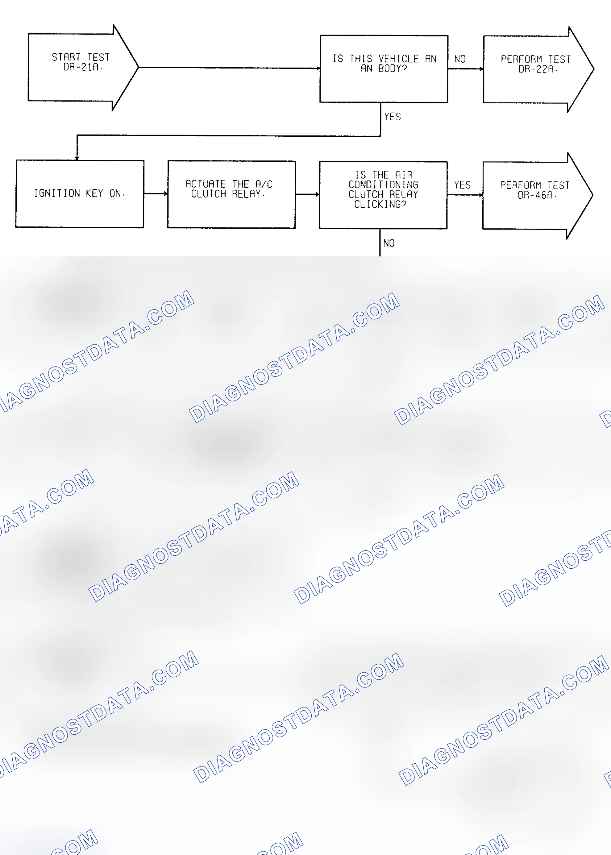 Scheme 284: Test DR-21A (1 of 2) AN Body A/C Clutch Relay Circuit