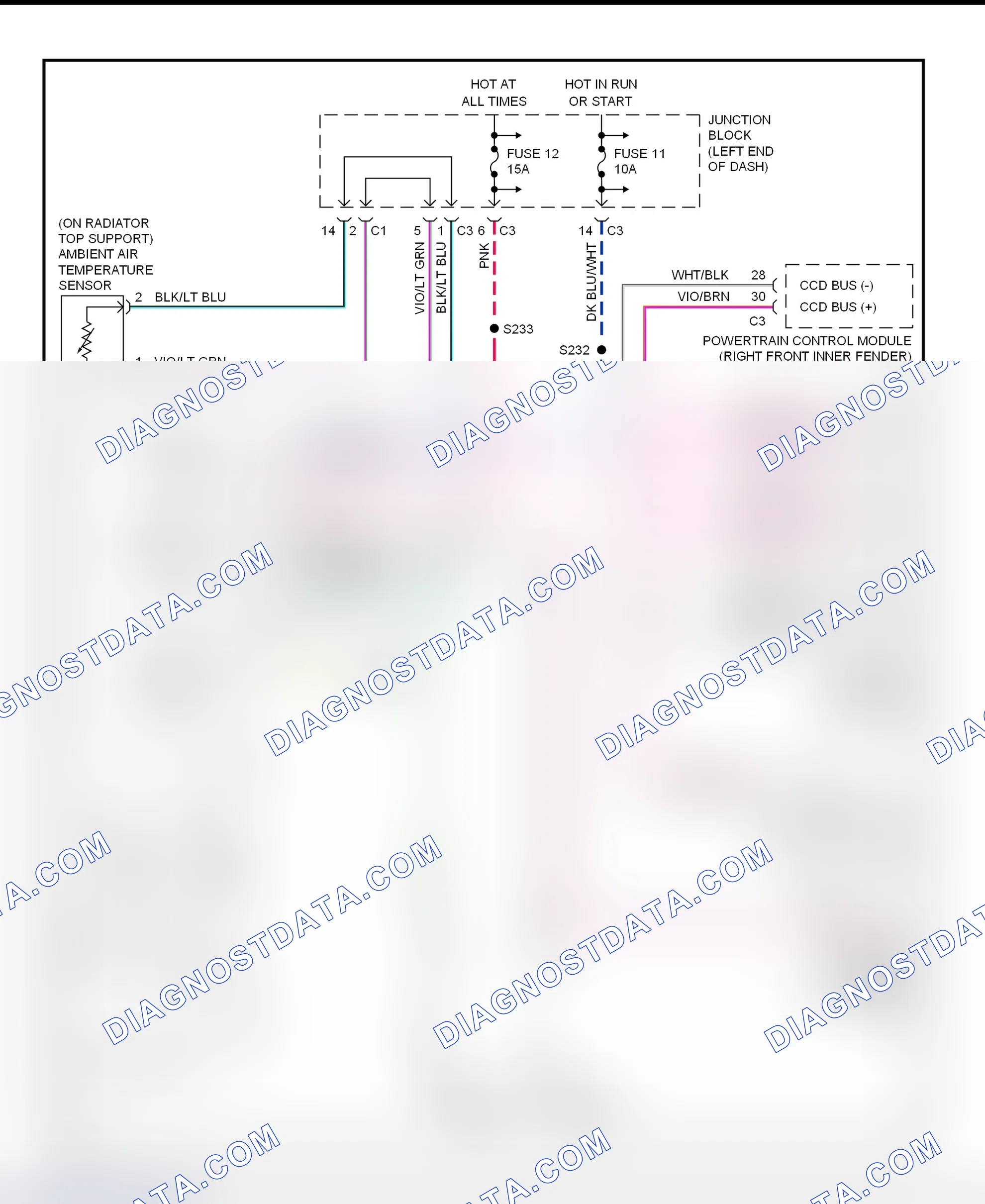 Fig. 2: Overhead Consoles Wiring Diagram (Dakota)
