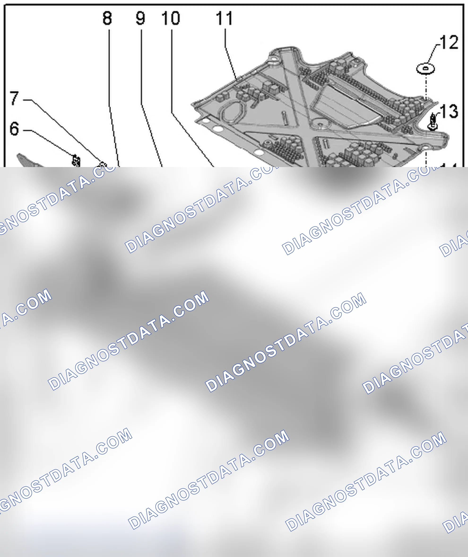 Scheme 14: UNDERBODY TRIM PANEL AUDI RS 5