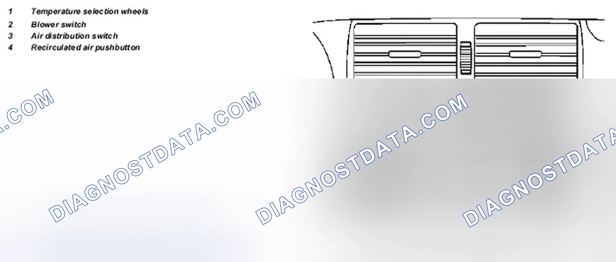 Scheme 166: Automatic heater pushbutton control module position/function - GF83.25-P-2000A