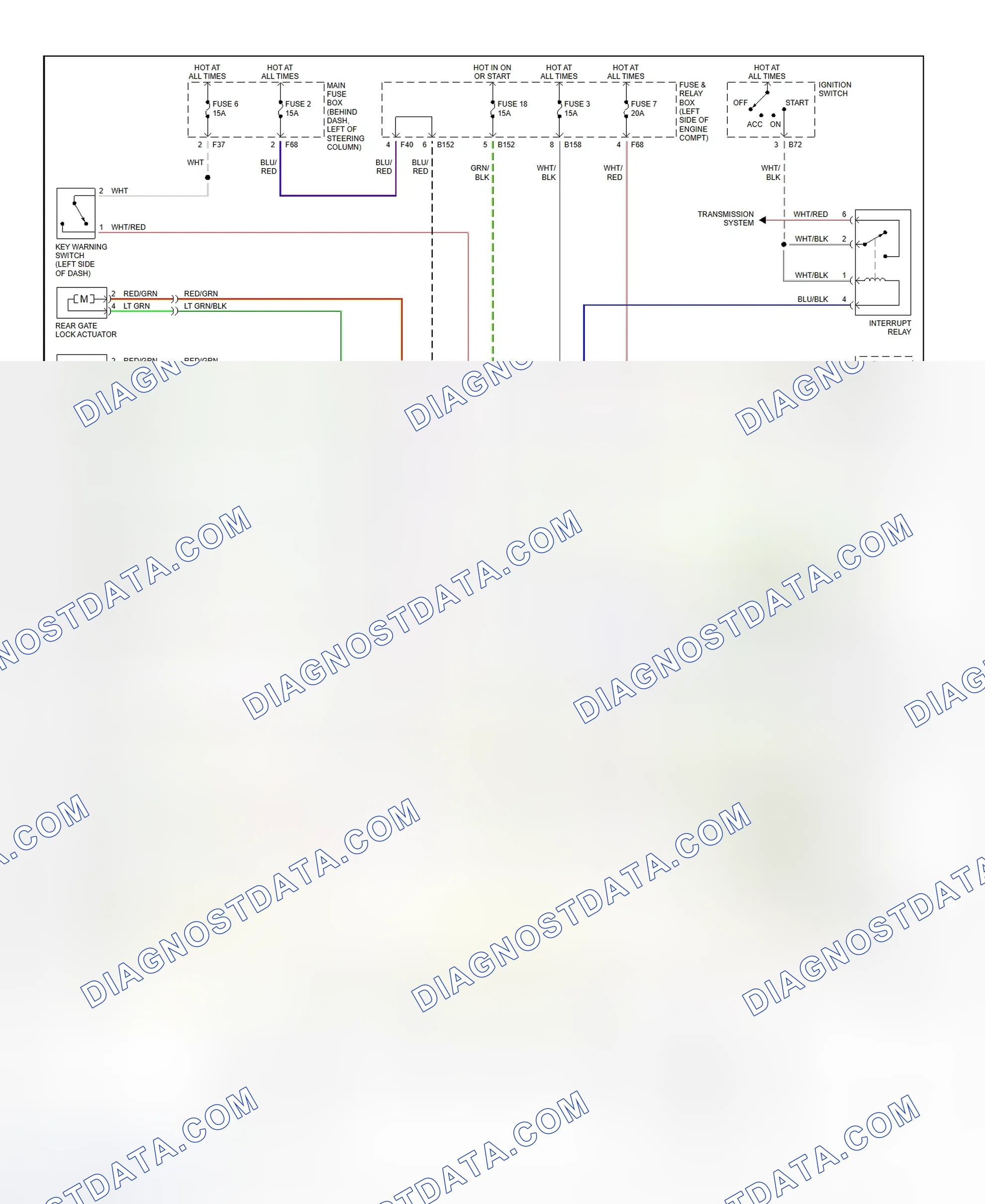 Scheme 12: Keyless Entry System Wiring Diagram (Forester)