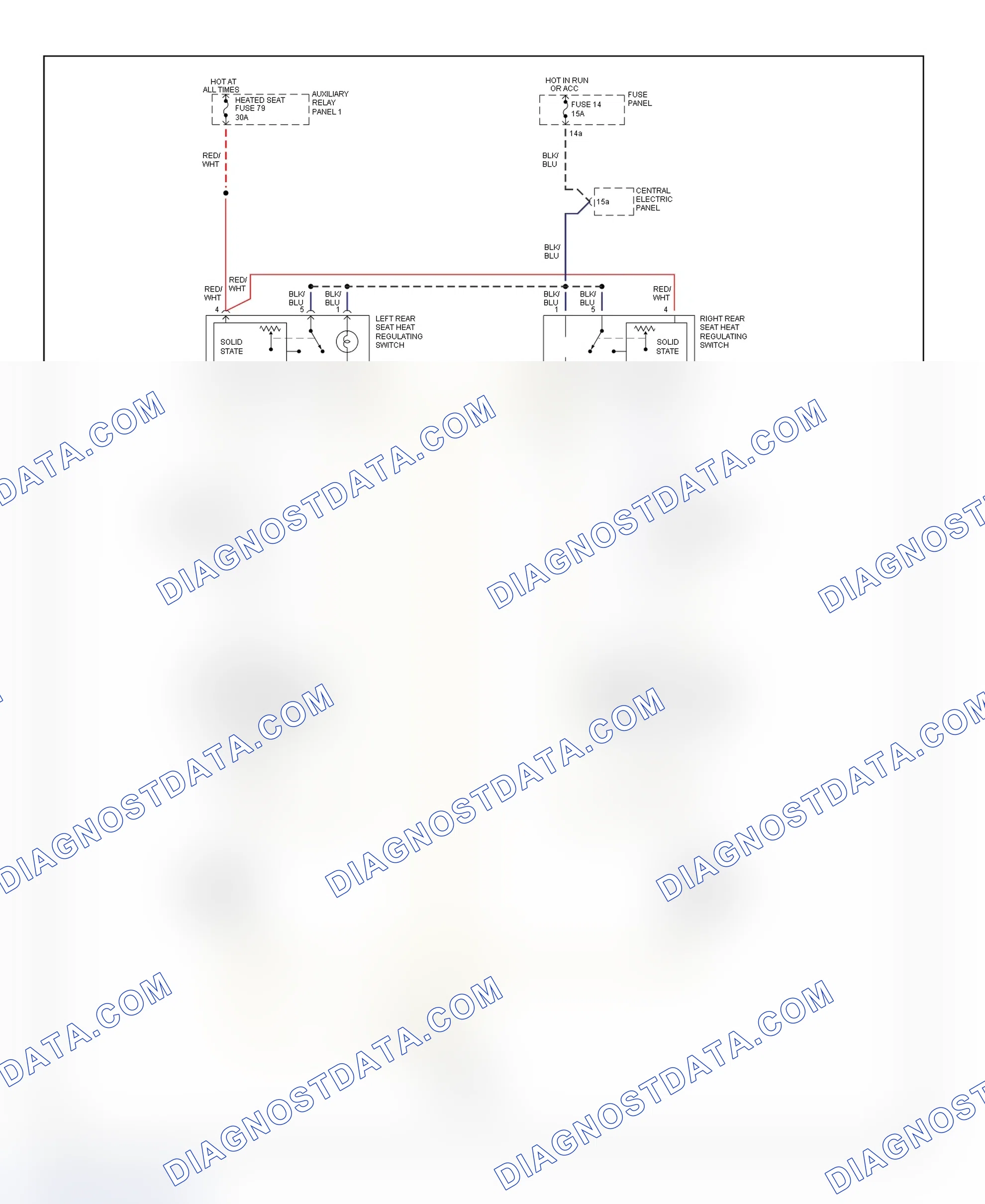 Scheme 7: Power Heated Rear Seat System Wiring Diagram