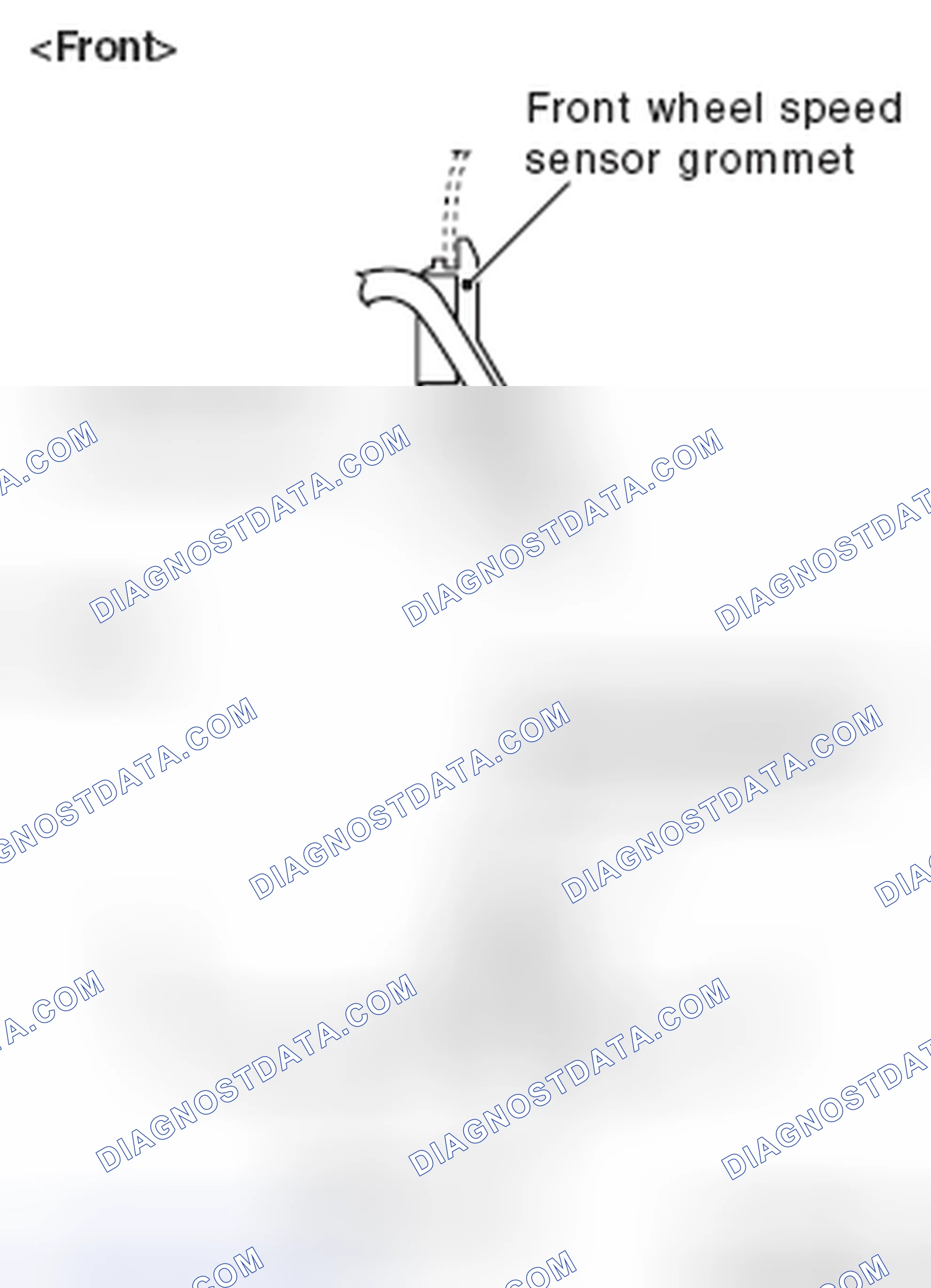 Scheme 49: >> A << FRONT WHEEL SPEED SENSOR GROMMET/REAR WHEEL SPEED SENSOR GROMMET INSTALLATION