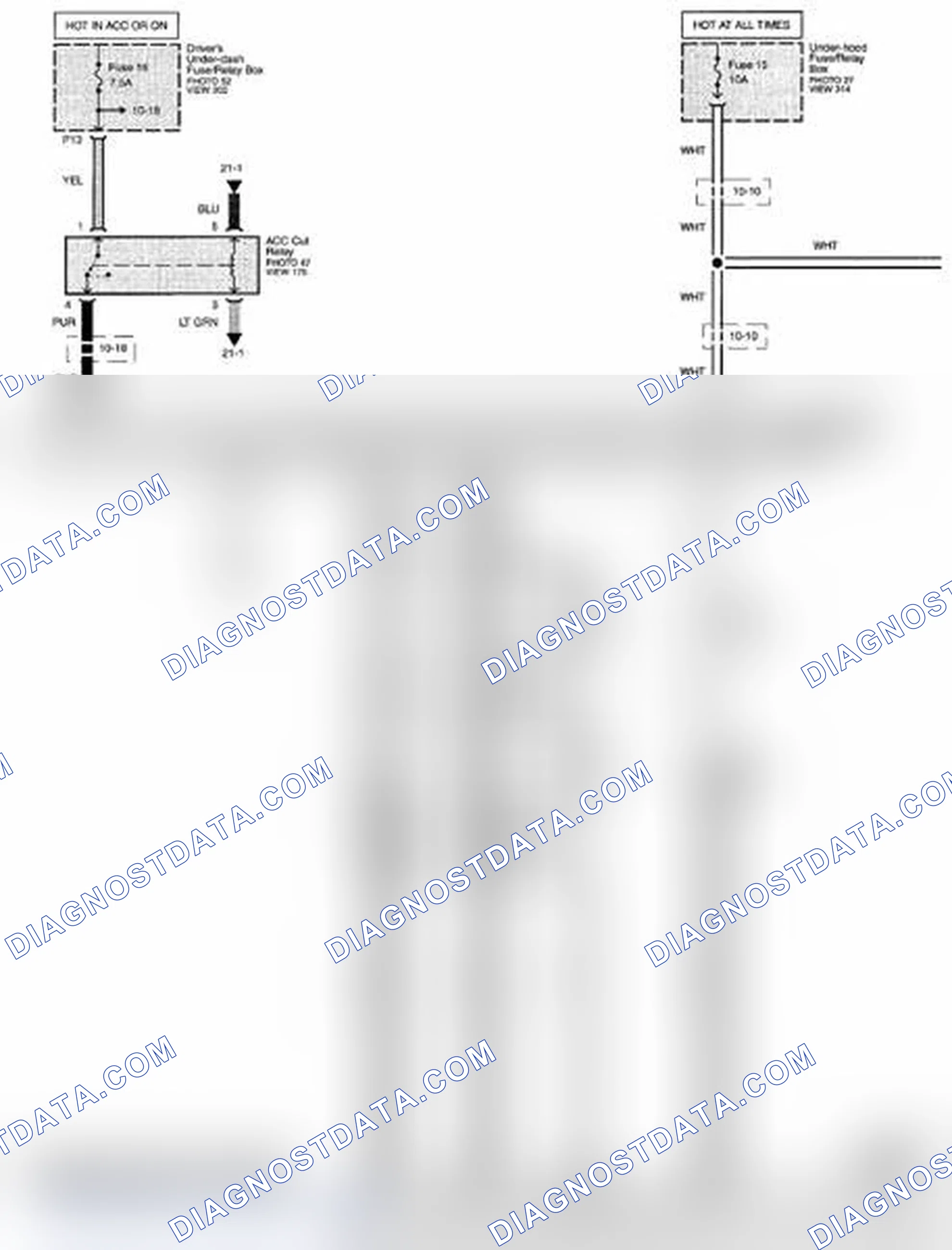 Scheme 323: Navigation System Circuit Diagram - Without AcuraLink (Page 156)