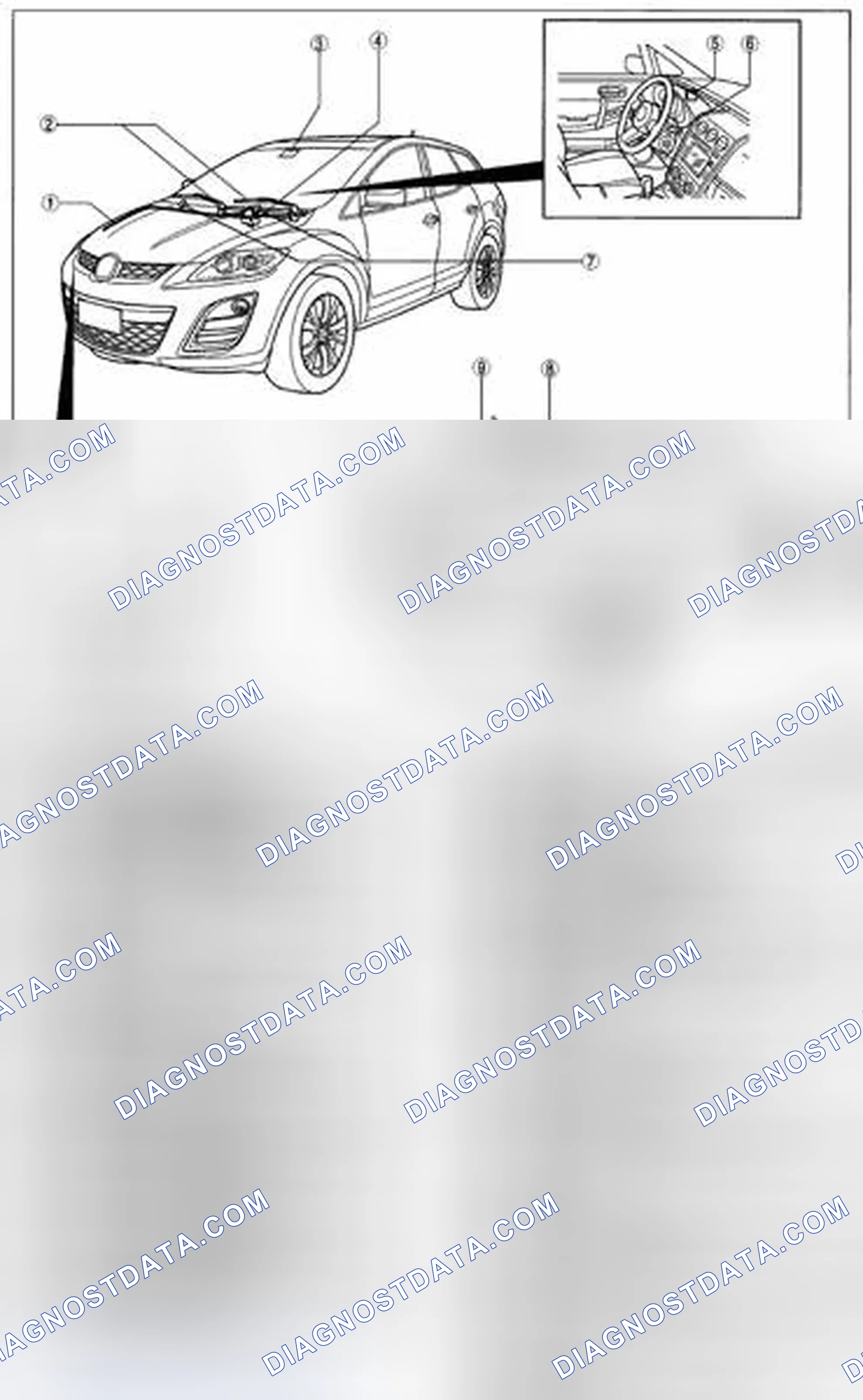 Scheme 1: WIPER/WASHER SYSTEM LOCATION INDEX