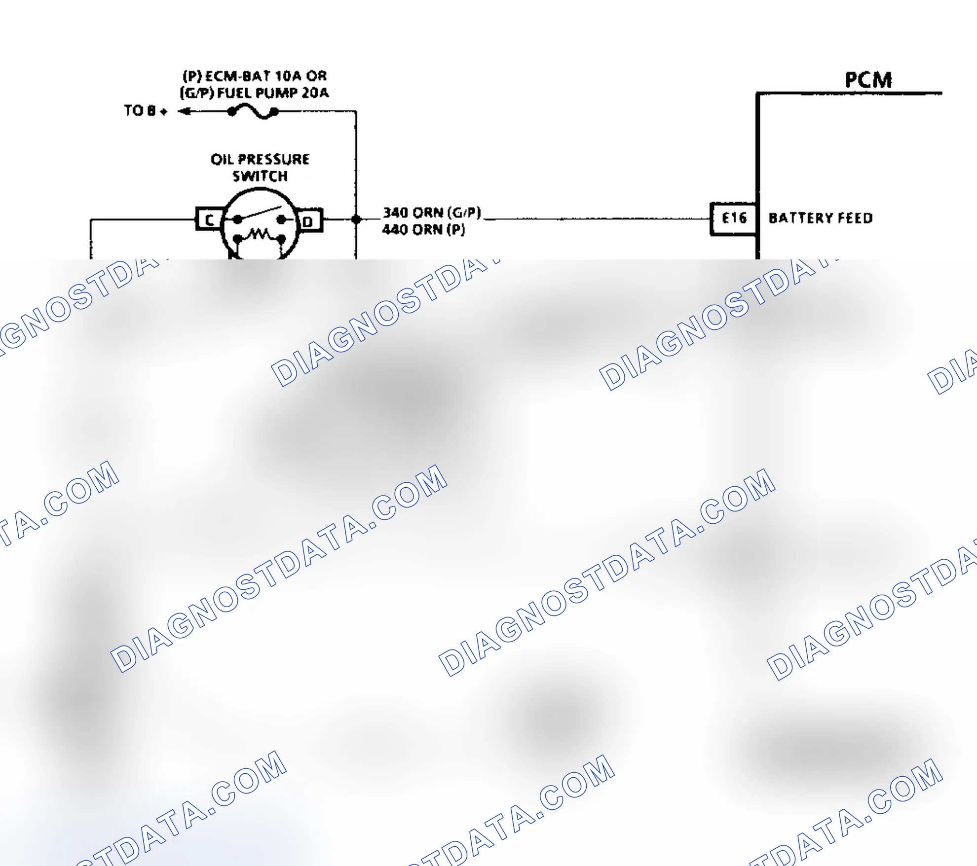 Scheme 140: Code 54 Schematic ("P" Series A/T) Fuel Pump Circuit