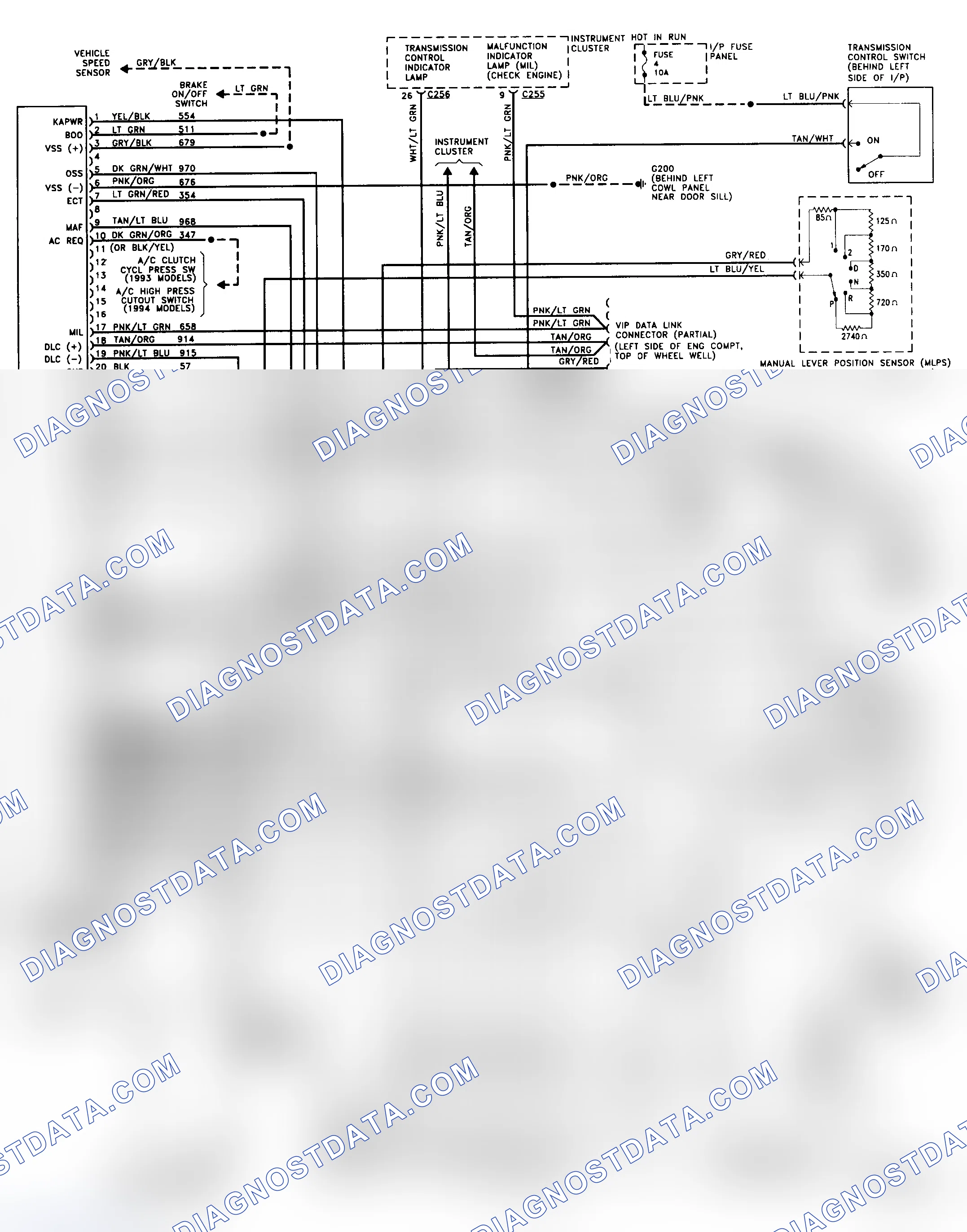 Scheme 42: Wiring Diagram (1993-94 Town Car)