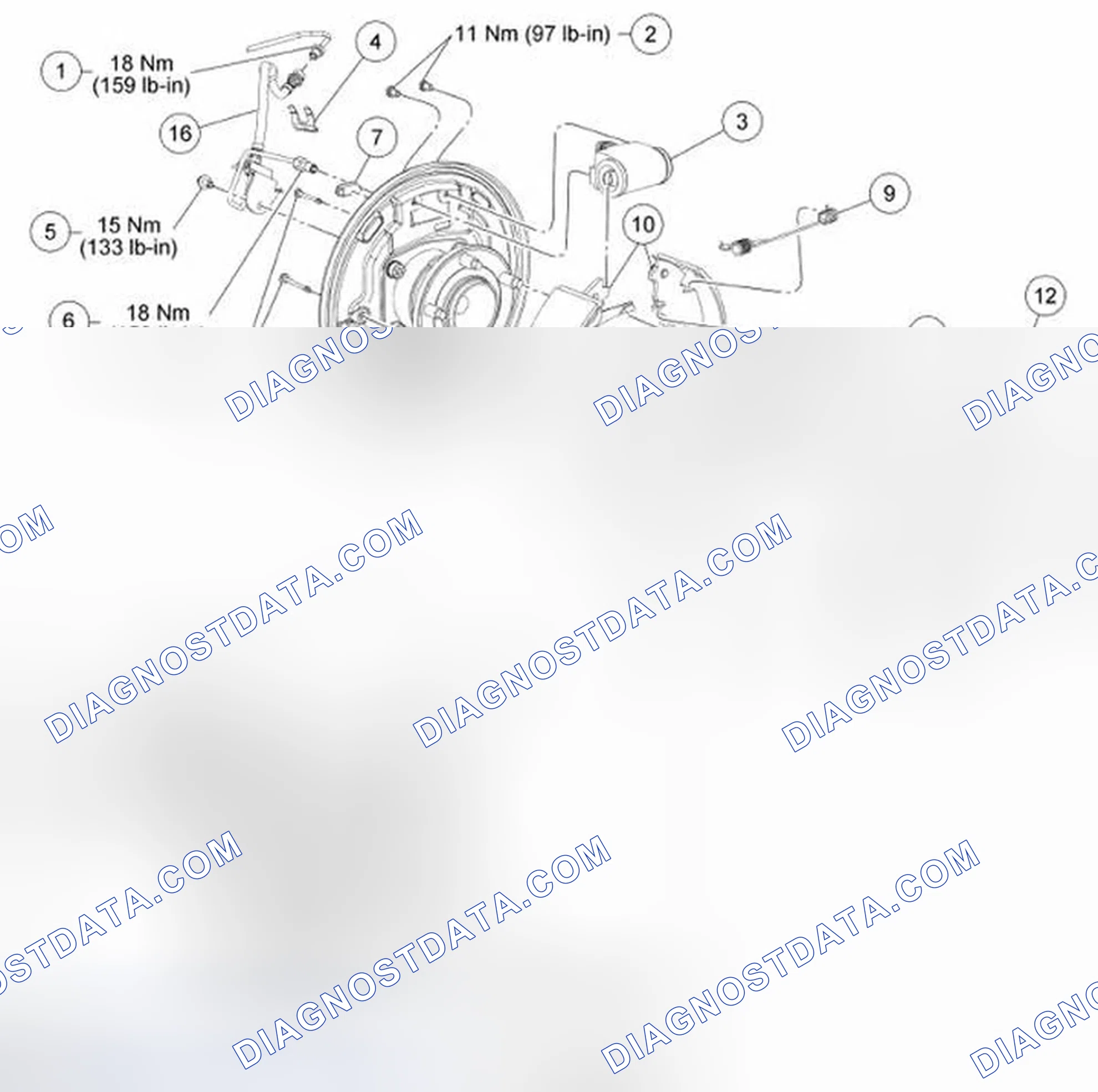 Scheme 10: Drum Brake System - Exploded View