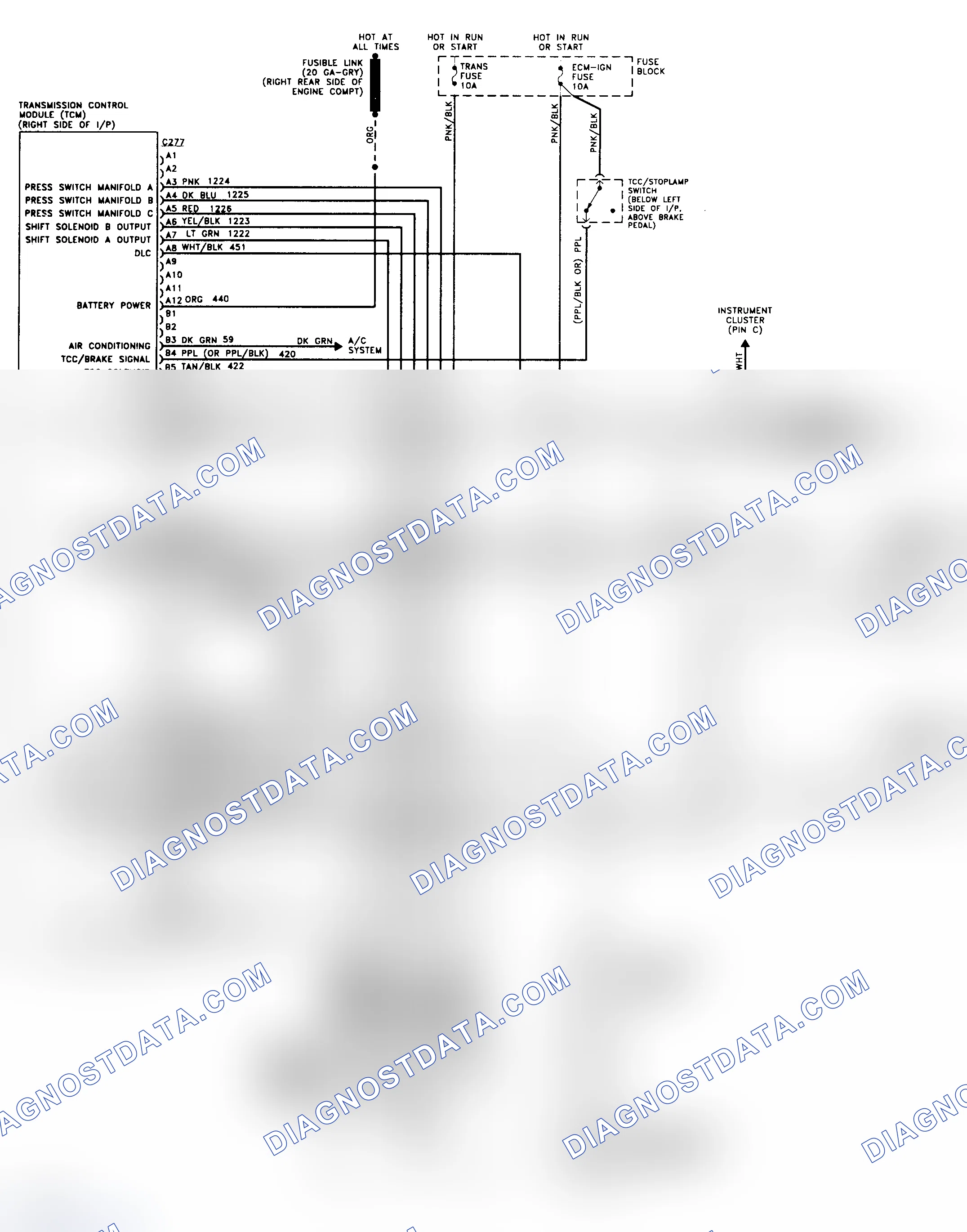 Scheme 183: 4L80-E Wiring Diagram (1993 "C" & "K" Series - Diesel)