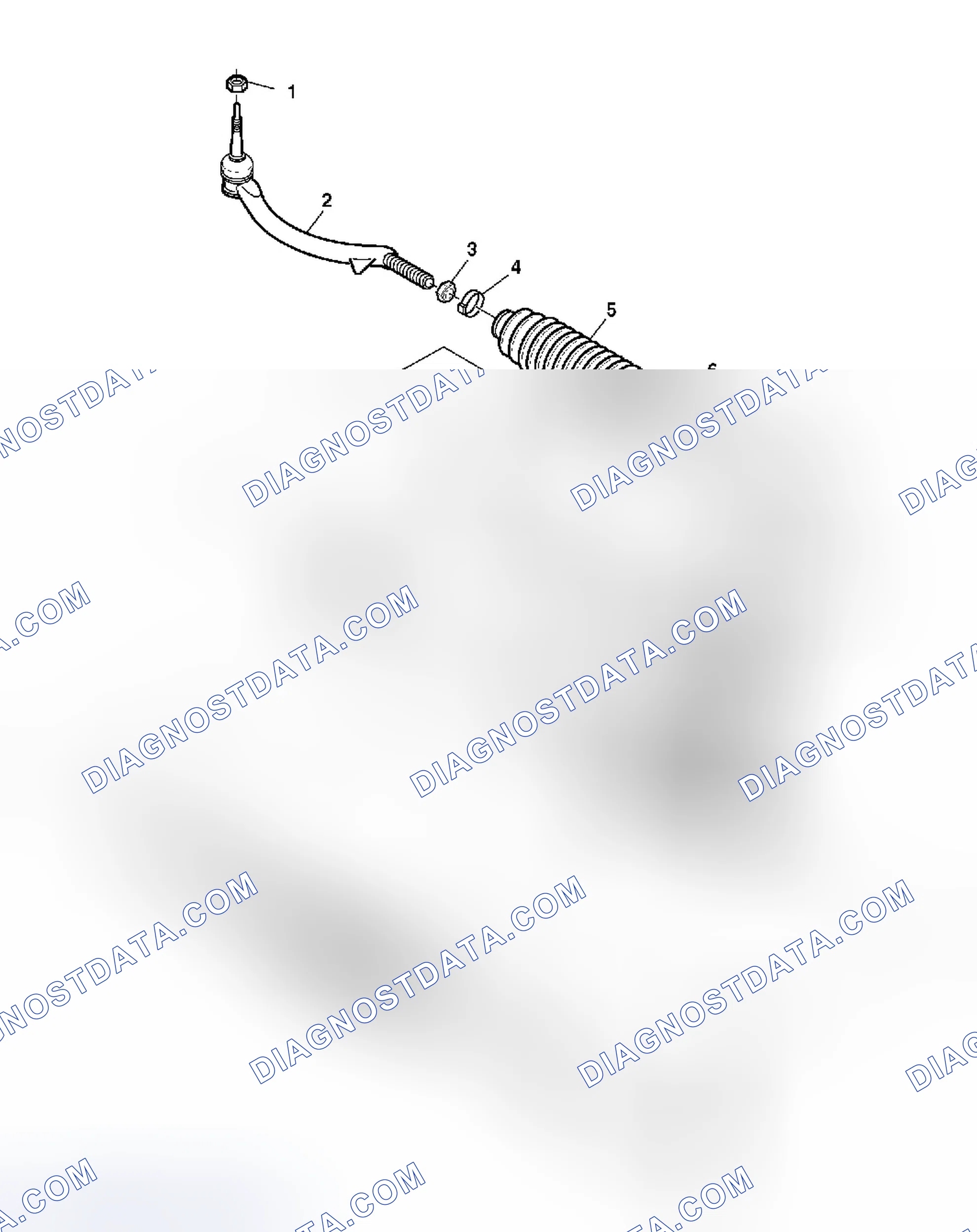 Scheme 1: Power Steering Gear Disassembled View